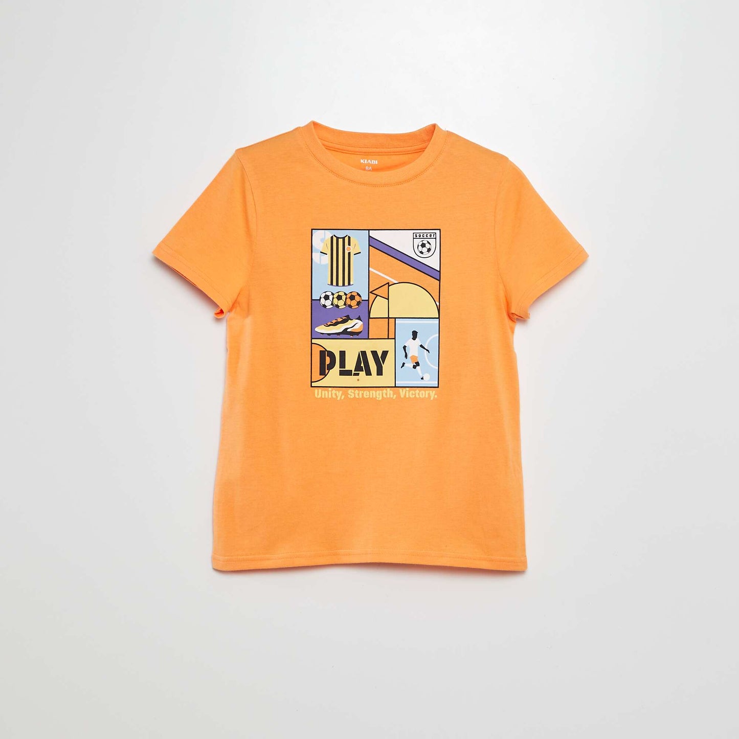 Fun print T-shirt ORANGE