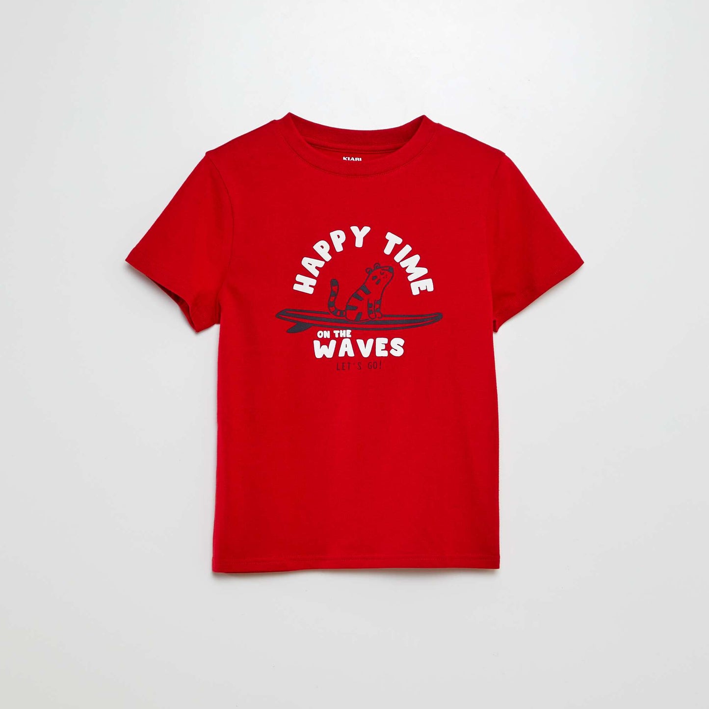 Fun print T-shirt RED