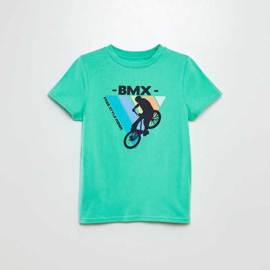 Fun print T-shirt GREEN