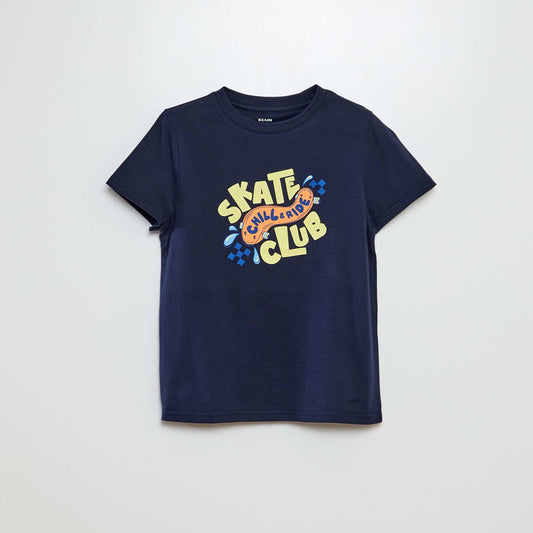 Fun print T-shirt BLUE