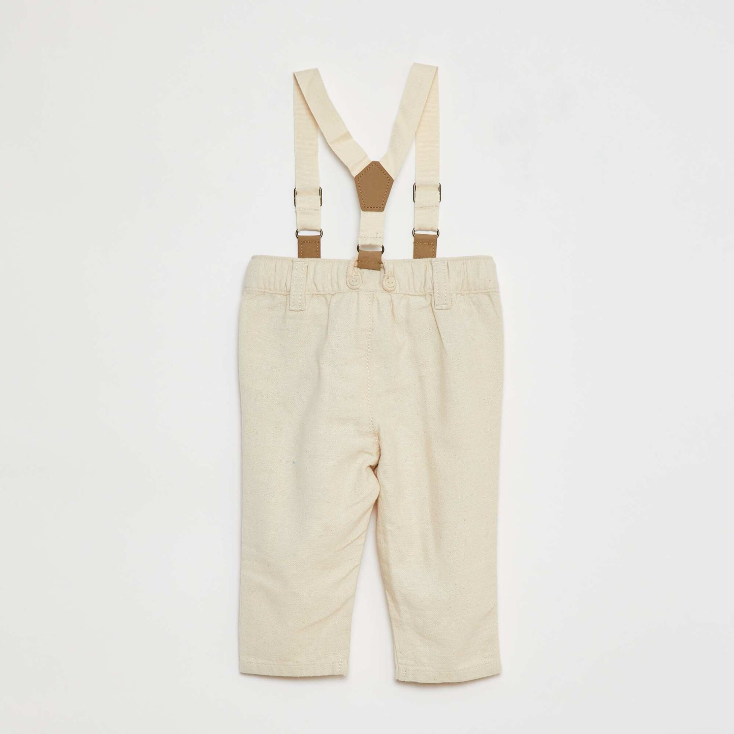 Trousers with braces WHITE