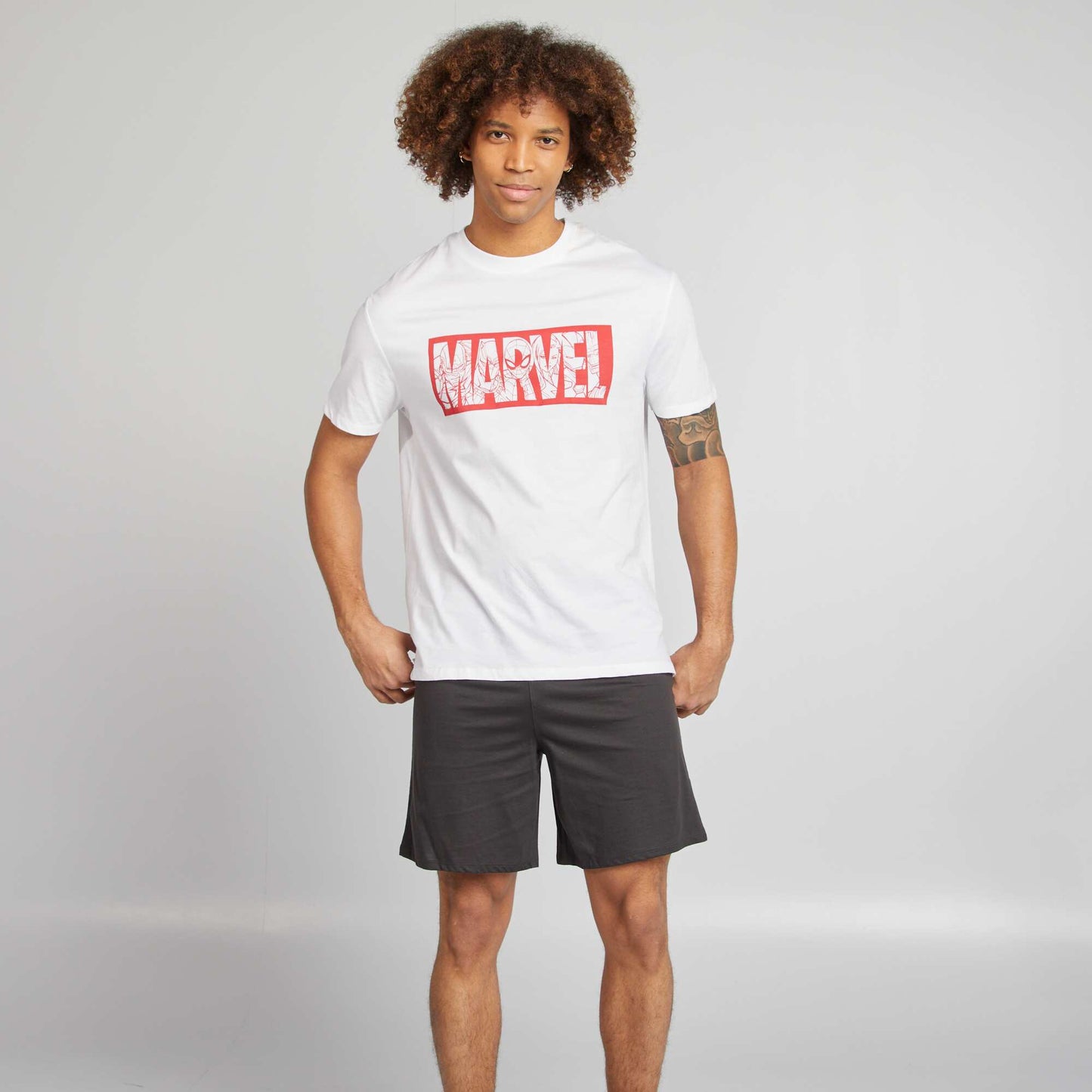 Marvel T-shirt and shorts pyjama set - 2-piece set WHITE