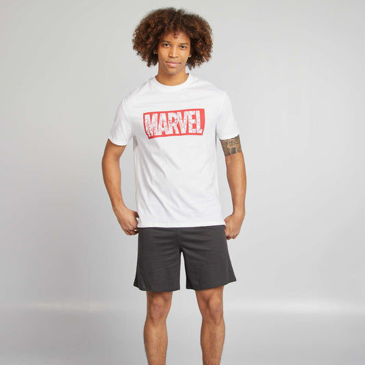 Marvel T-shirt and shorts pyjama set - 2-piece set WHITE