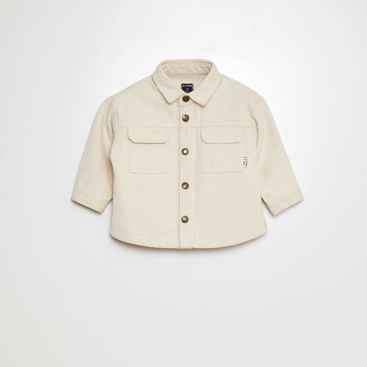Heavyweight shirt with pockets WHITE