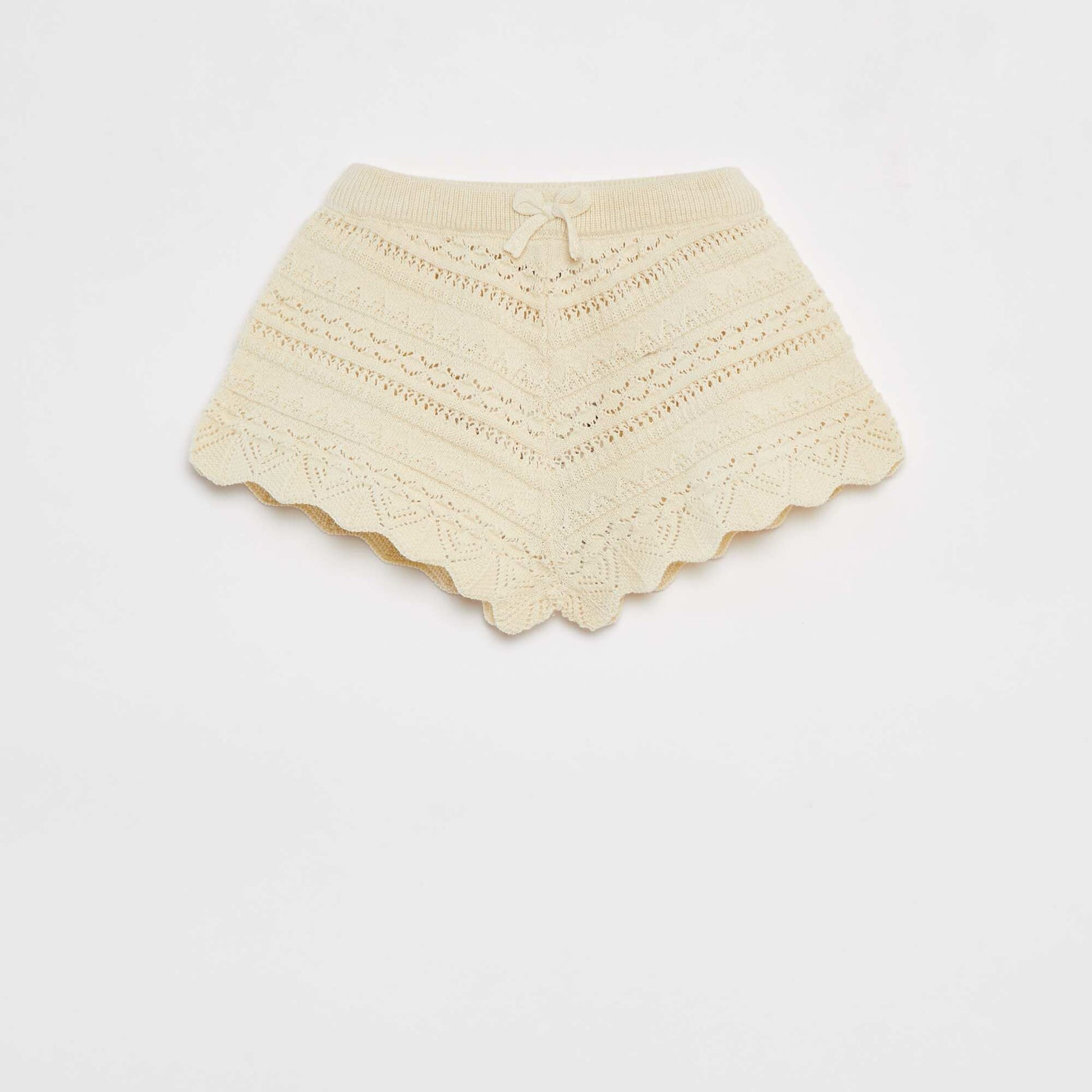 Knitted shorts WHITE