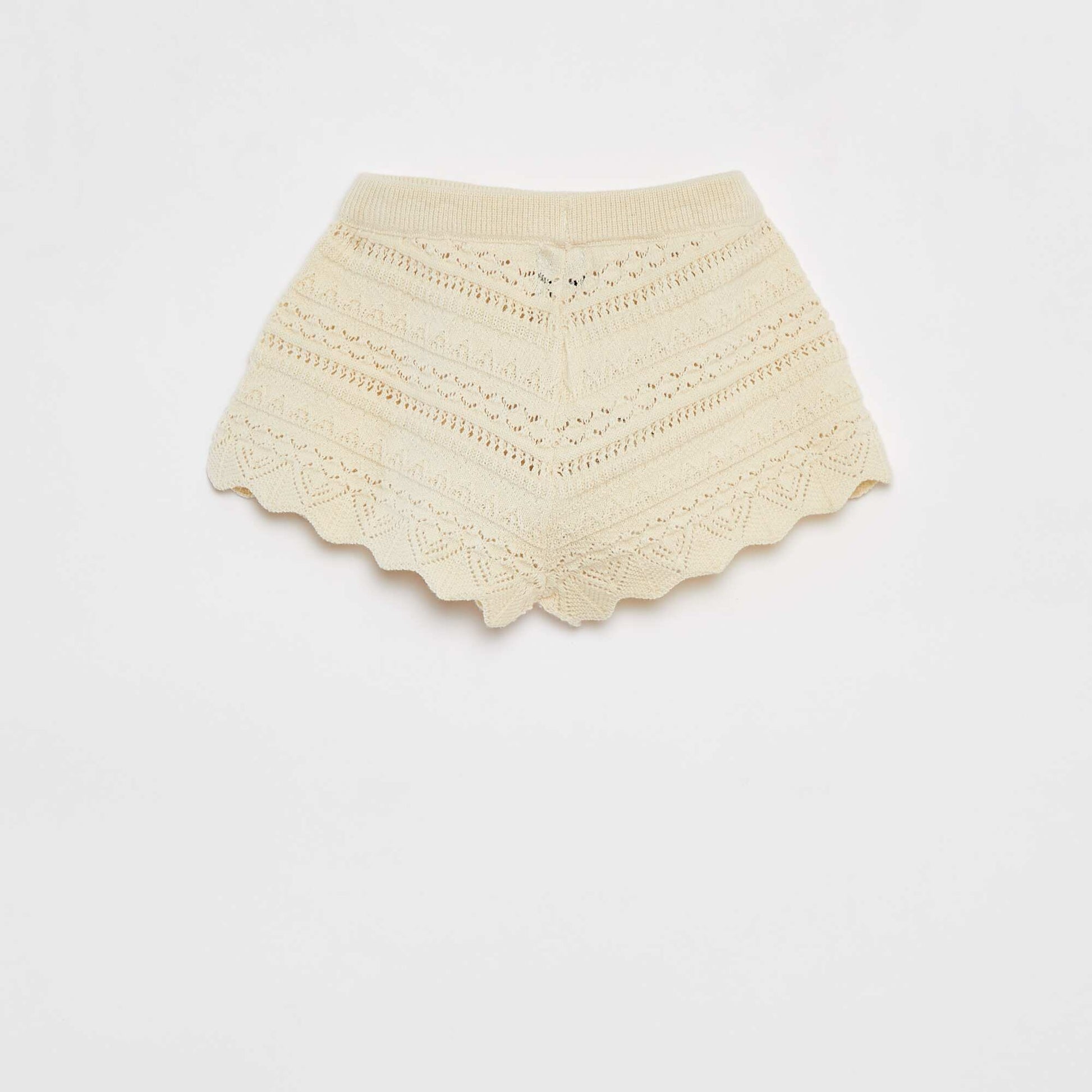Knitted shorts WHITE