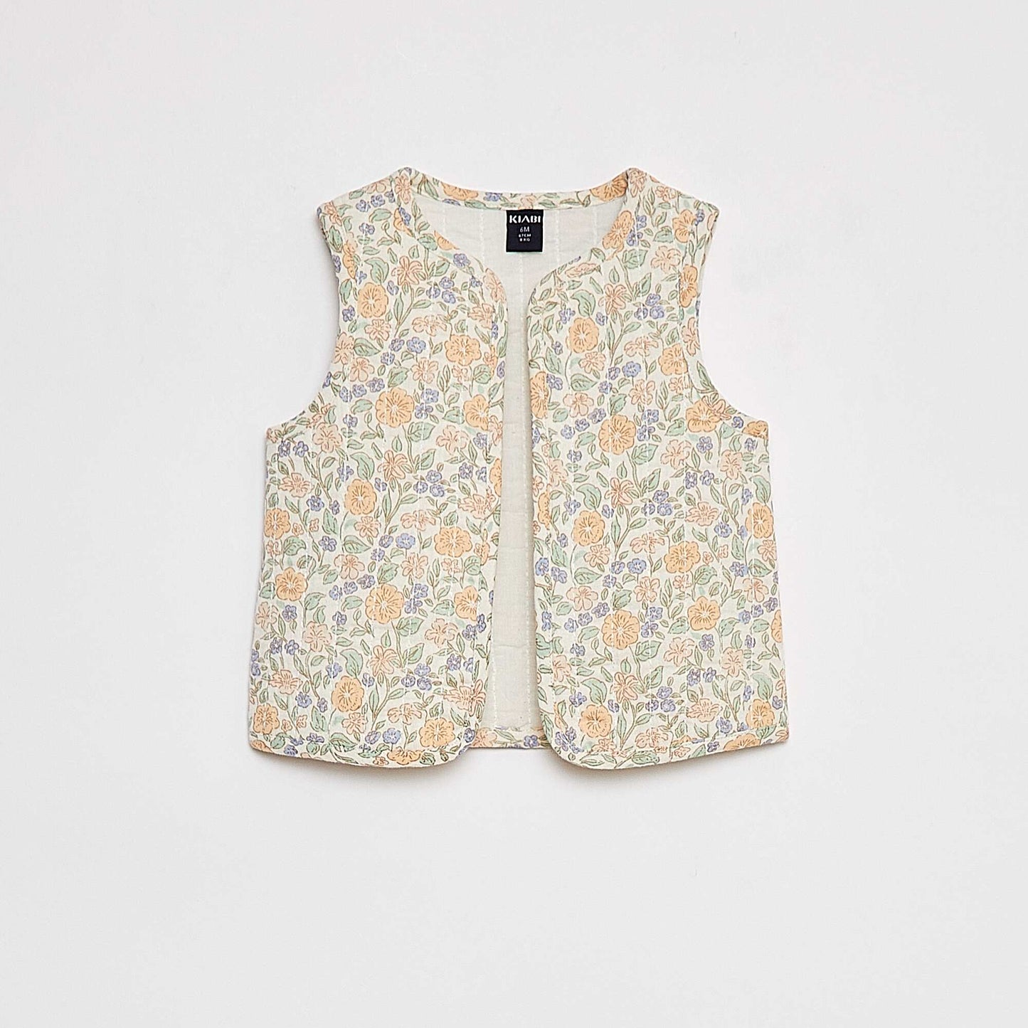 Cotton gauze waistcoat BLUE
