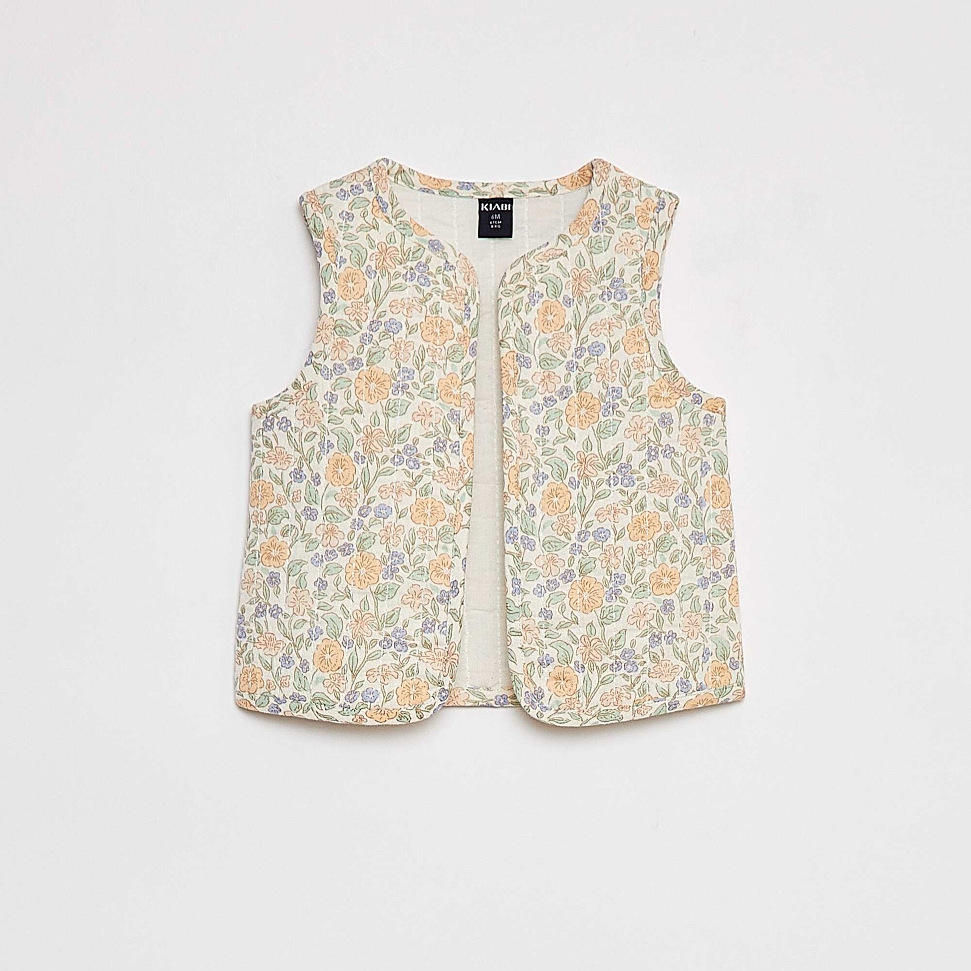 Cotton gauze waistcoat BLUE