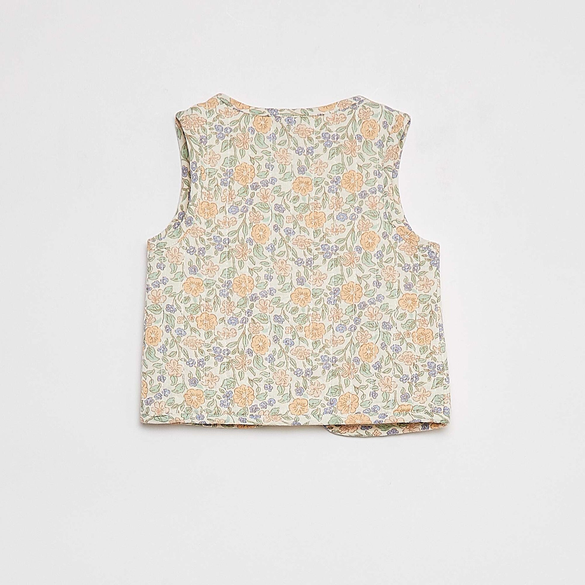 Cotton gauze waistcoat BLUE