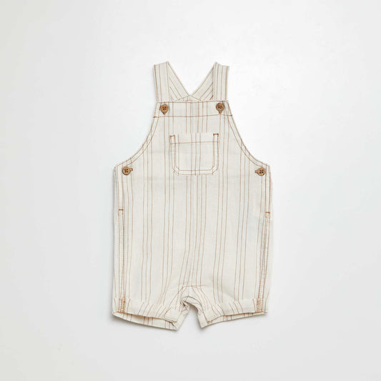 Short dungarees WHITE