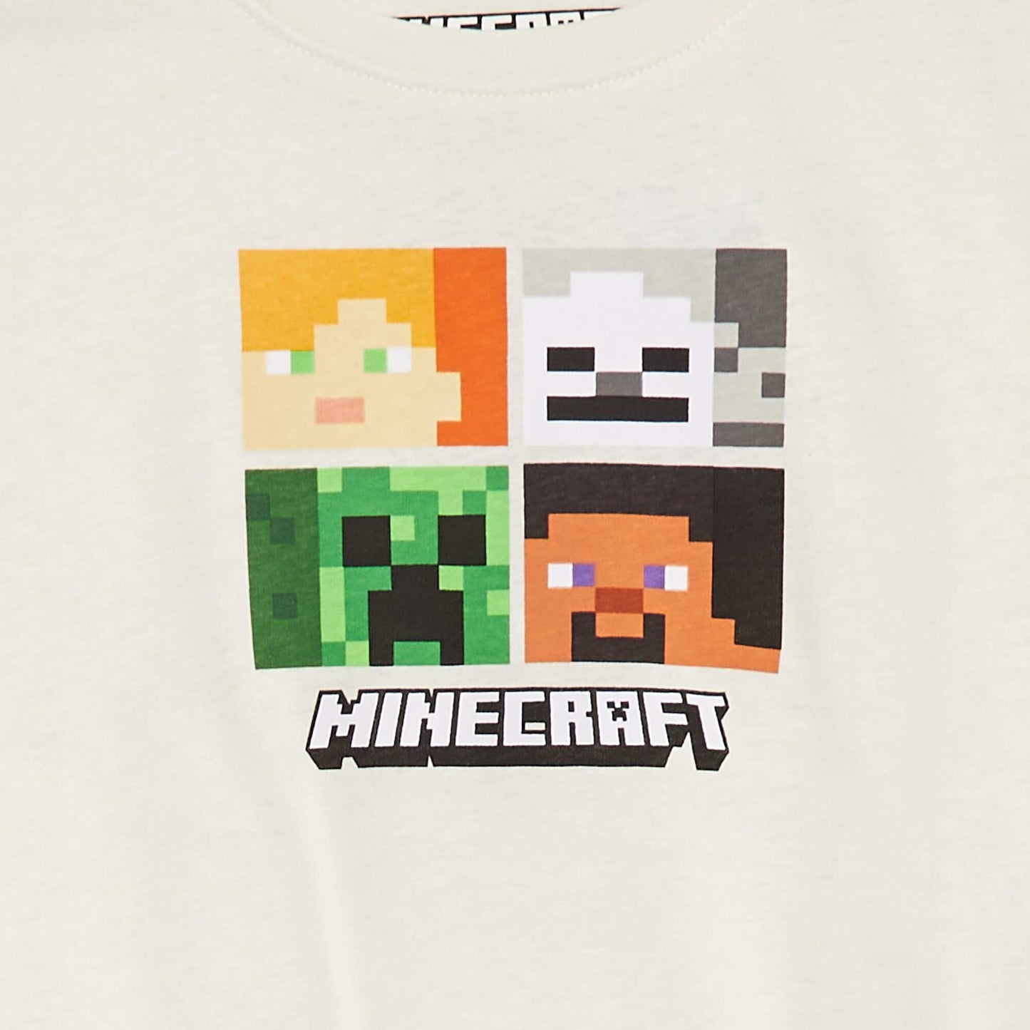 Minecraft short-sleeved T-shirt WHITE