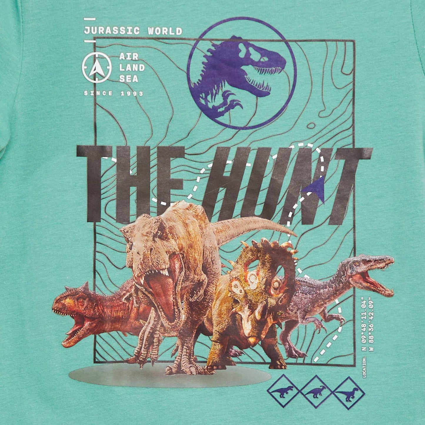 Short-sleeved 'Jurassic World' T-shirt GREEN