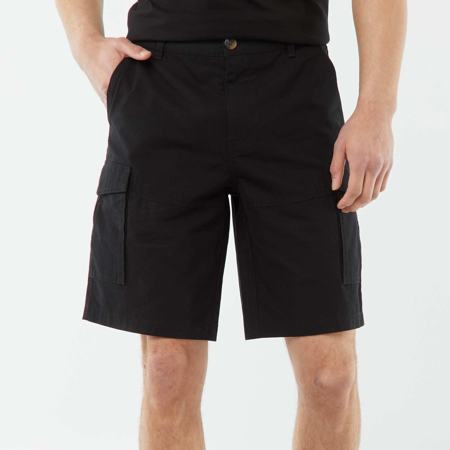 Multi-pocket Bermuda shorts BLACK