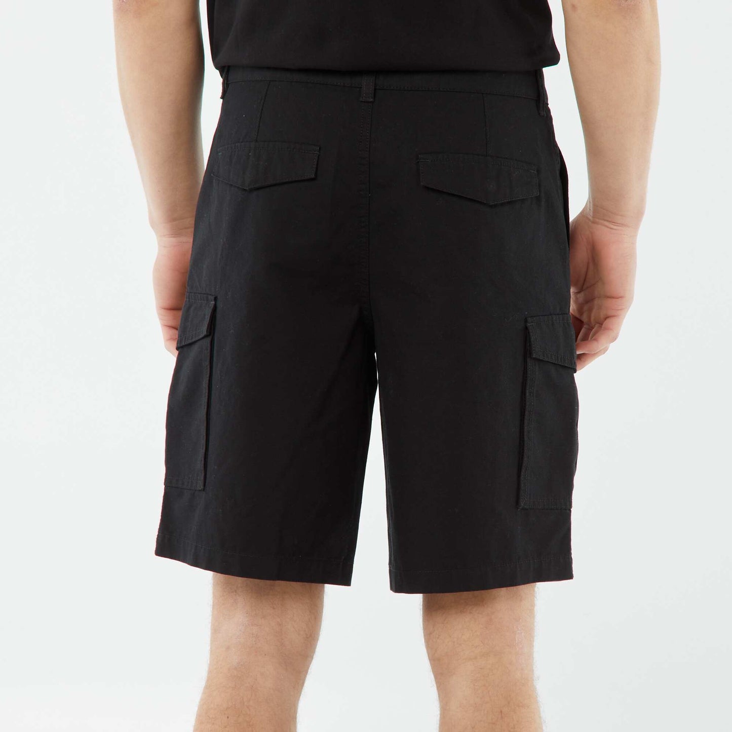 Multi-pocket Bermuda shorts BLACK