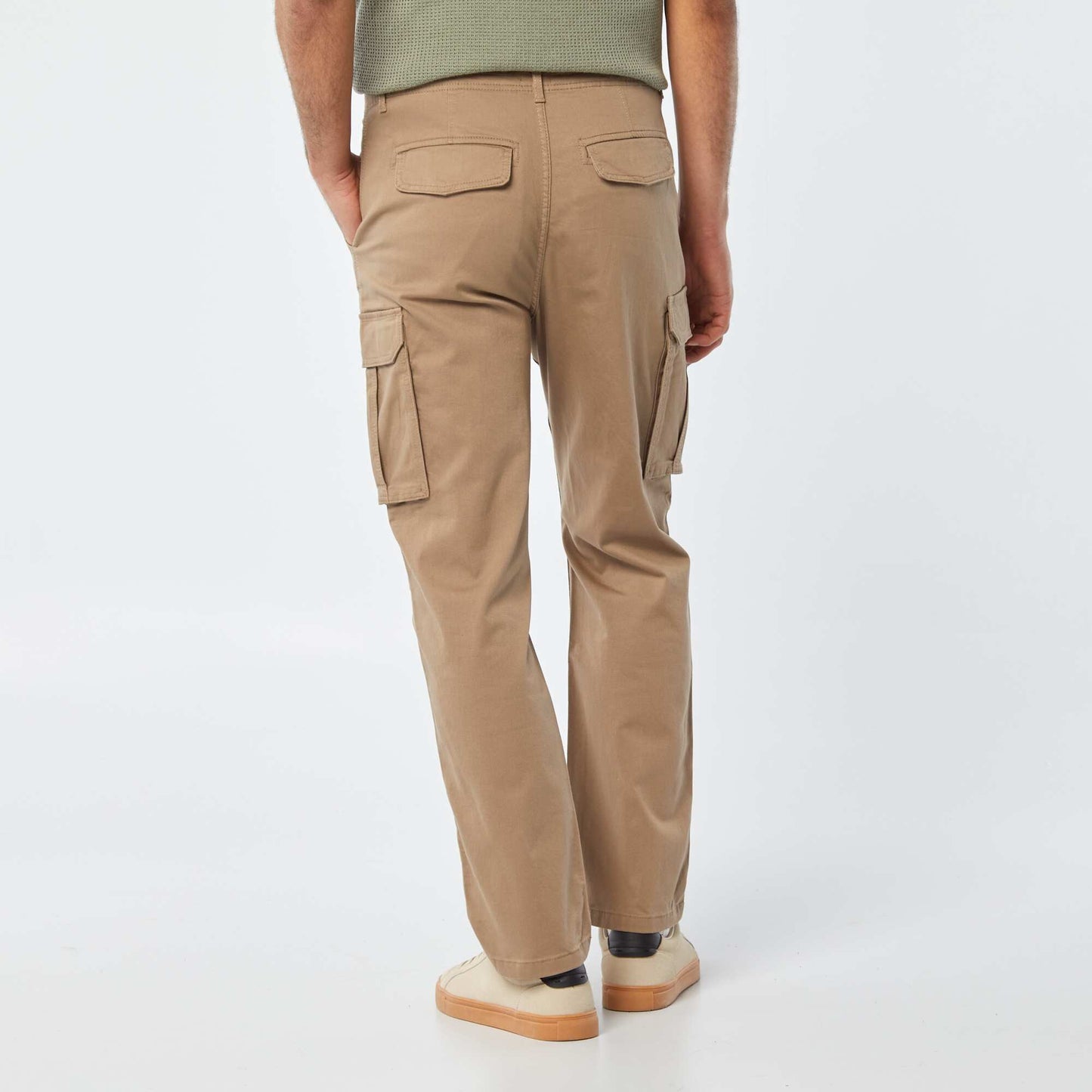 Dobby multi-pocket trousers BROWN