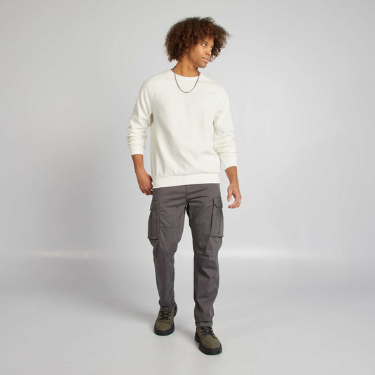 Dobby multi-pocket trousers GREY