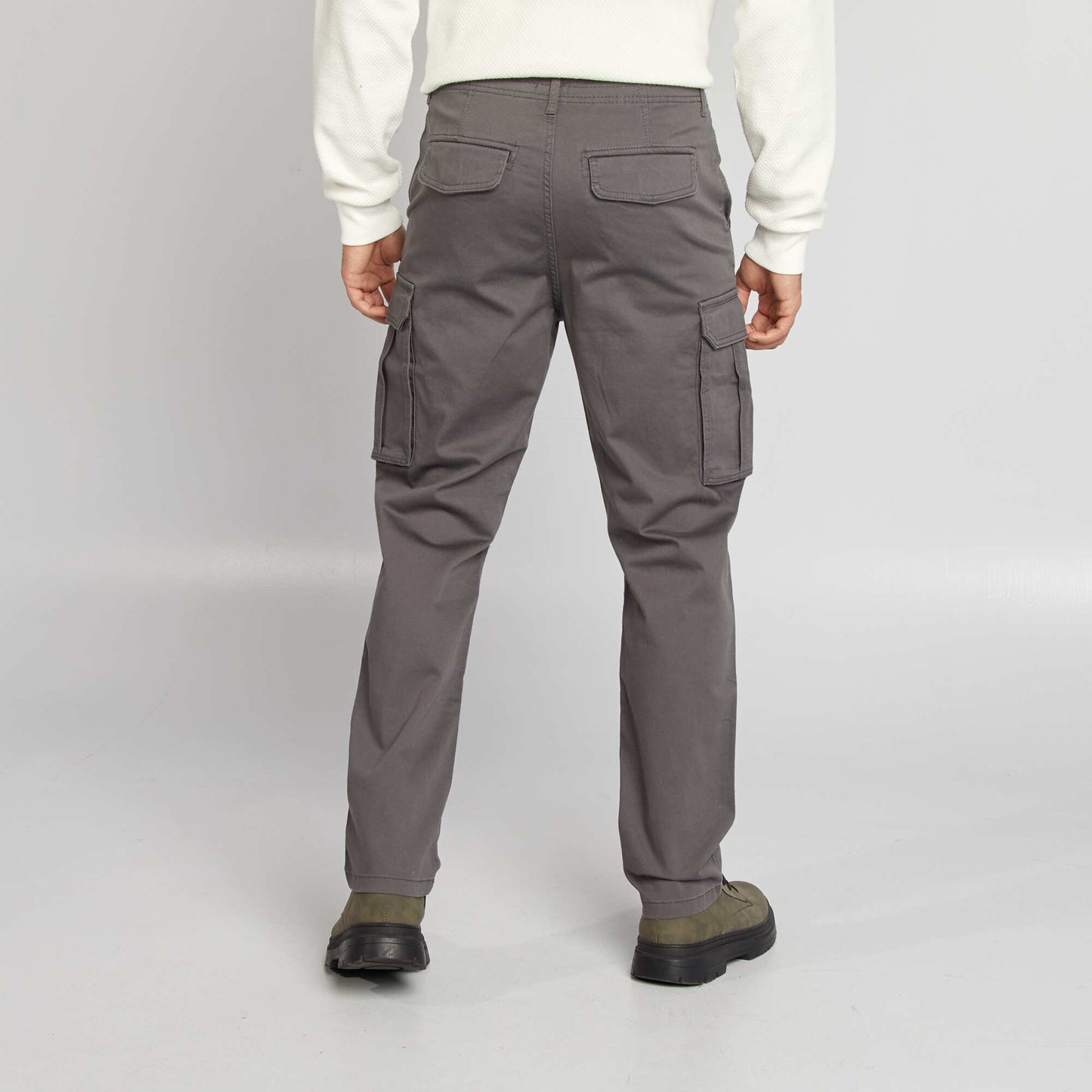 Dobby multi-pocket trousers GREY