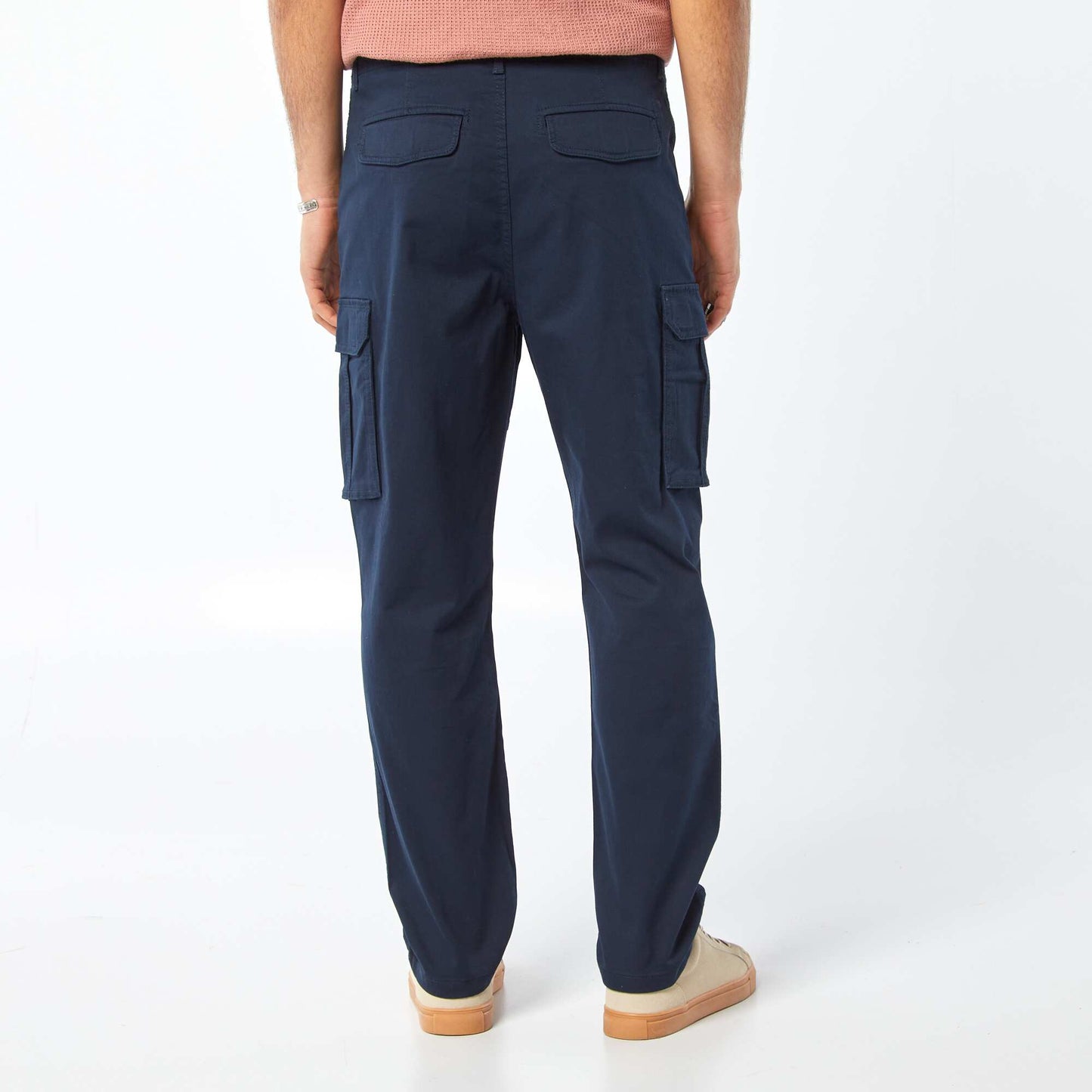 Dobby multi-pocket trousers BLUE