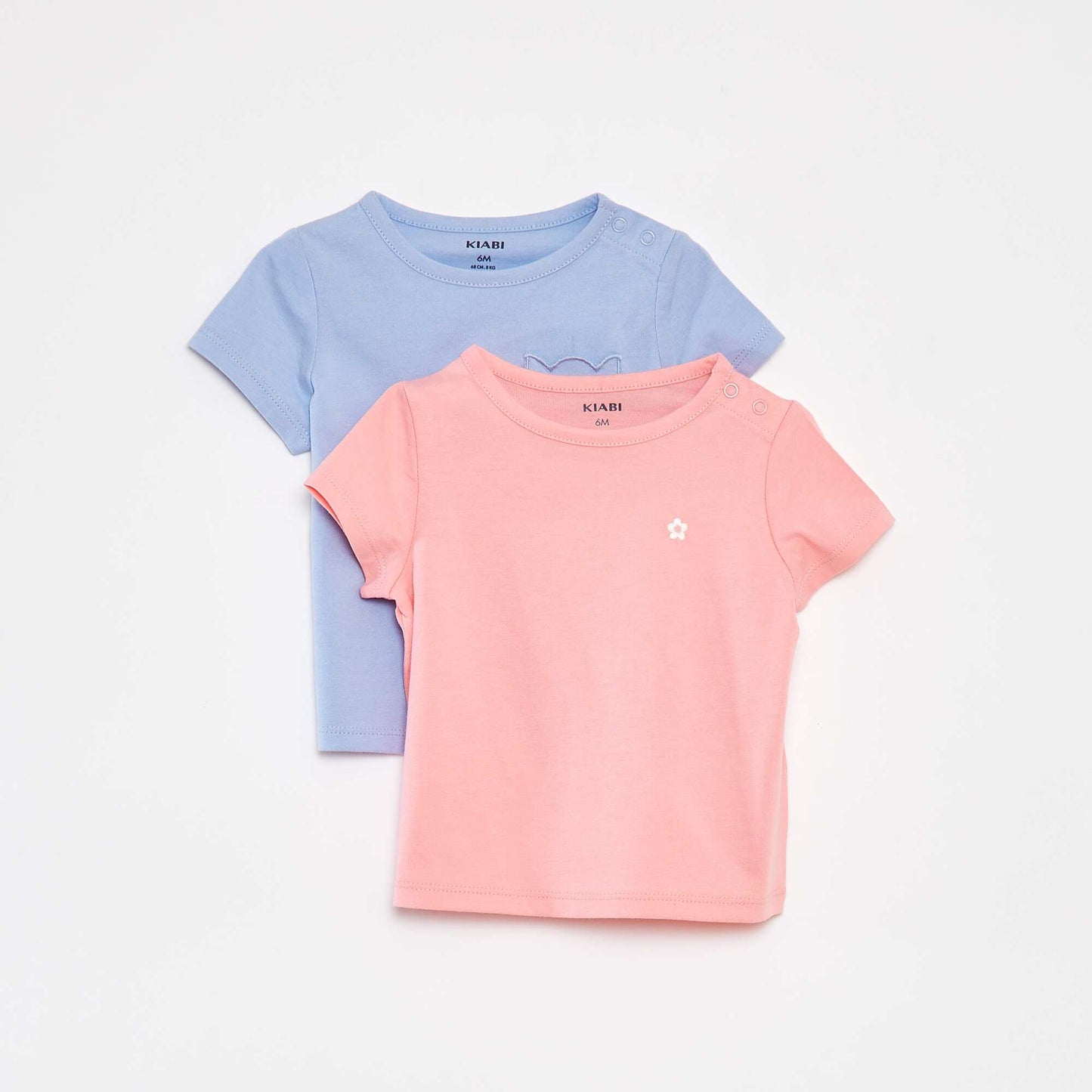 Pack of 2 plain T-shirts PINK