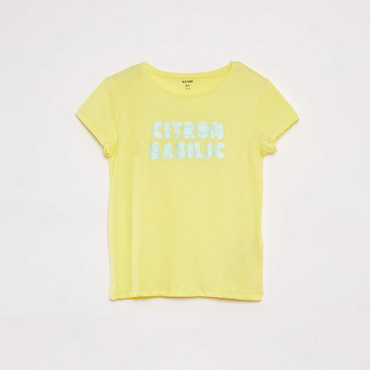 Short-sleeved printed T-shirt YELLOW