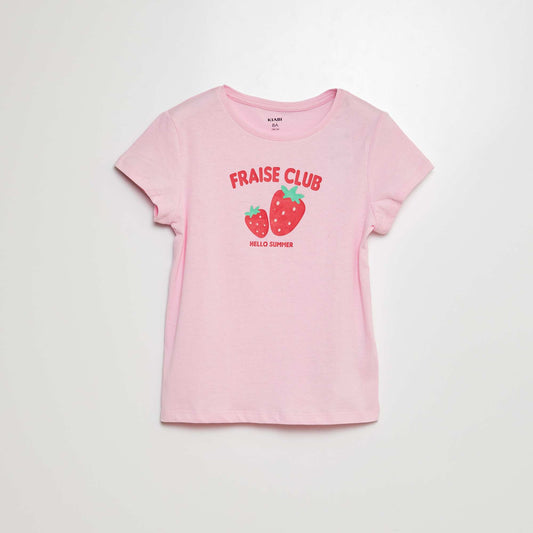 Short-sleeved printed T-shirt PINK