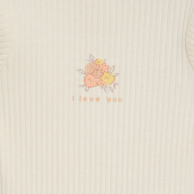 بذلة مضلعة منقوشة بالزهور مضلعة أبيض