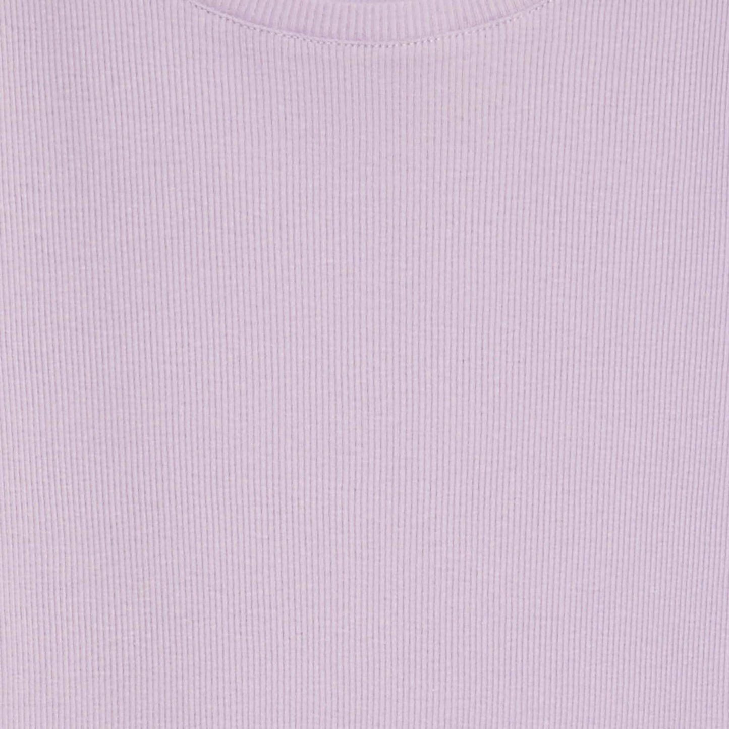 Ribbed T-shirt with scalloped trim PURPLE