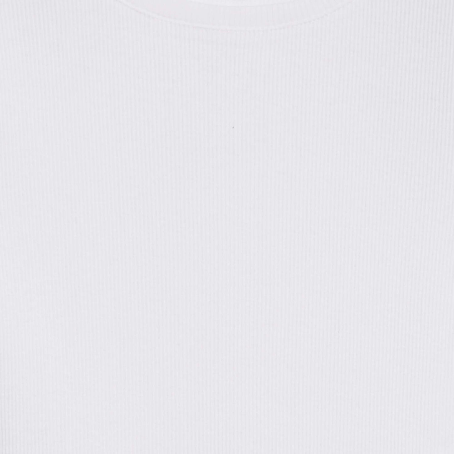 Ribbed T-shirt with scalloped trim WHITE