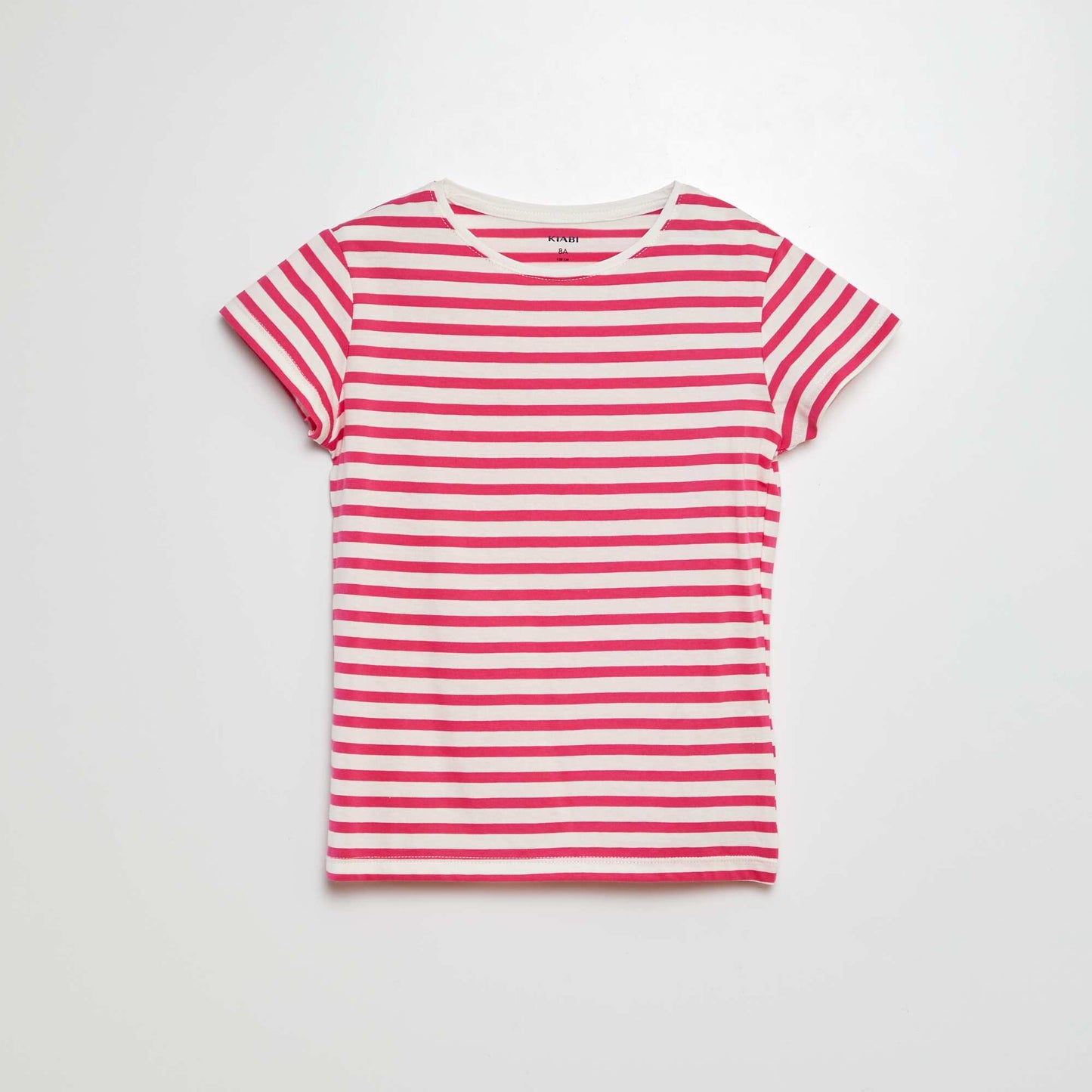 Short-sleeved striped T-shirt PINK