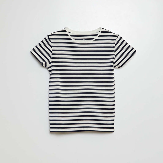 Short-sleeved striped T-shirt BLUE