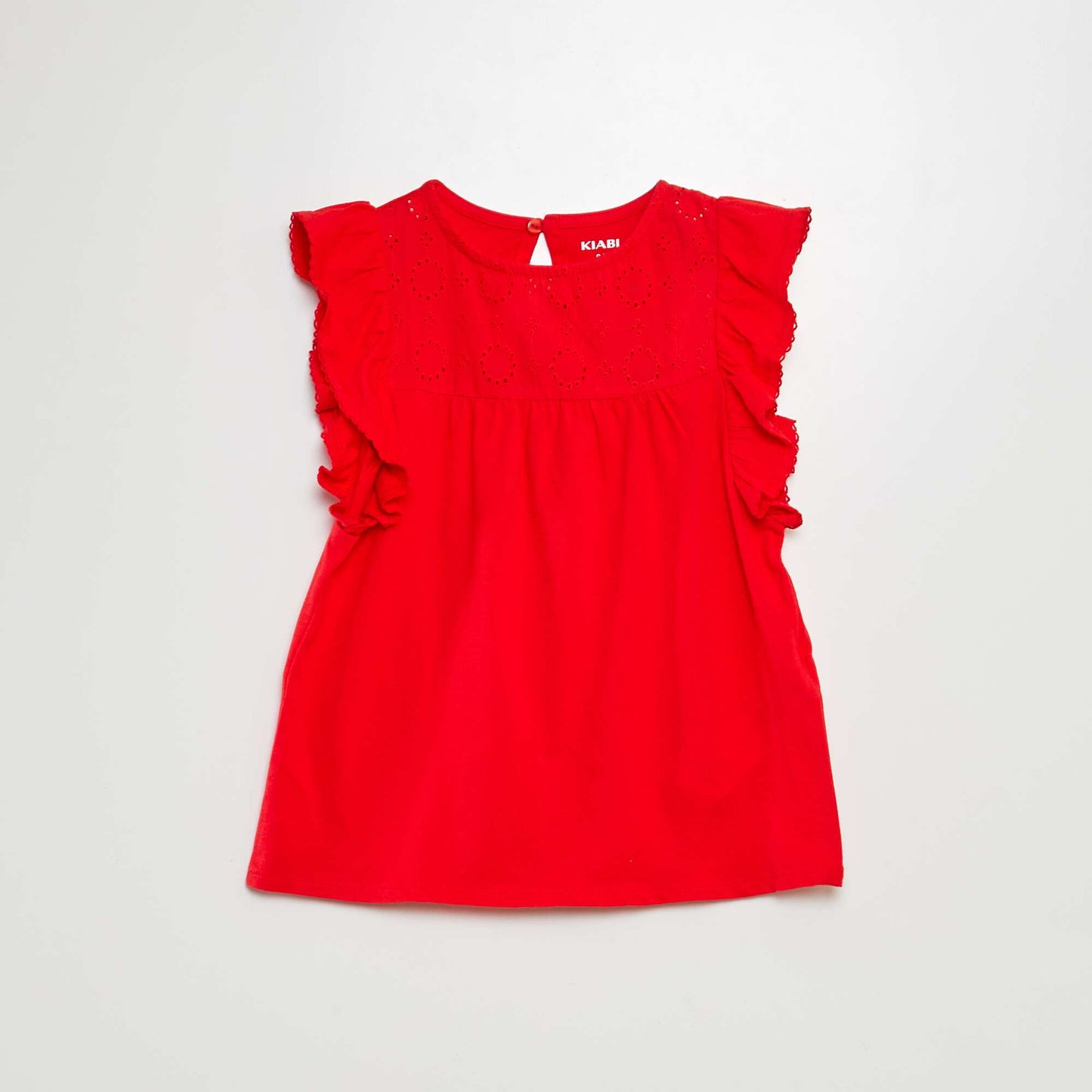 Broderie anglaise T-shirt RED