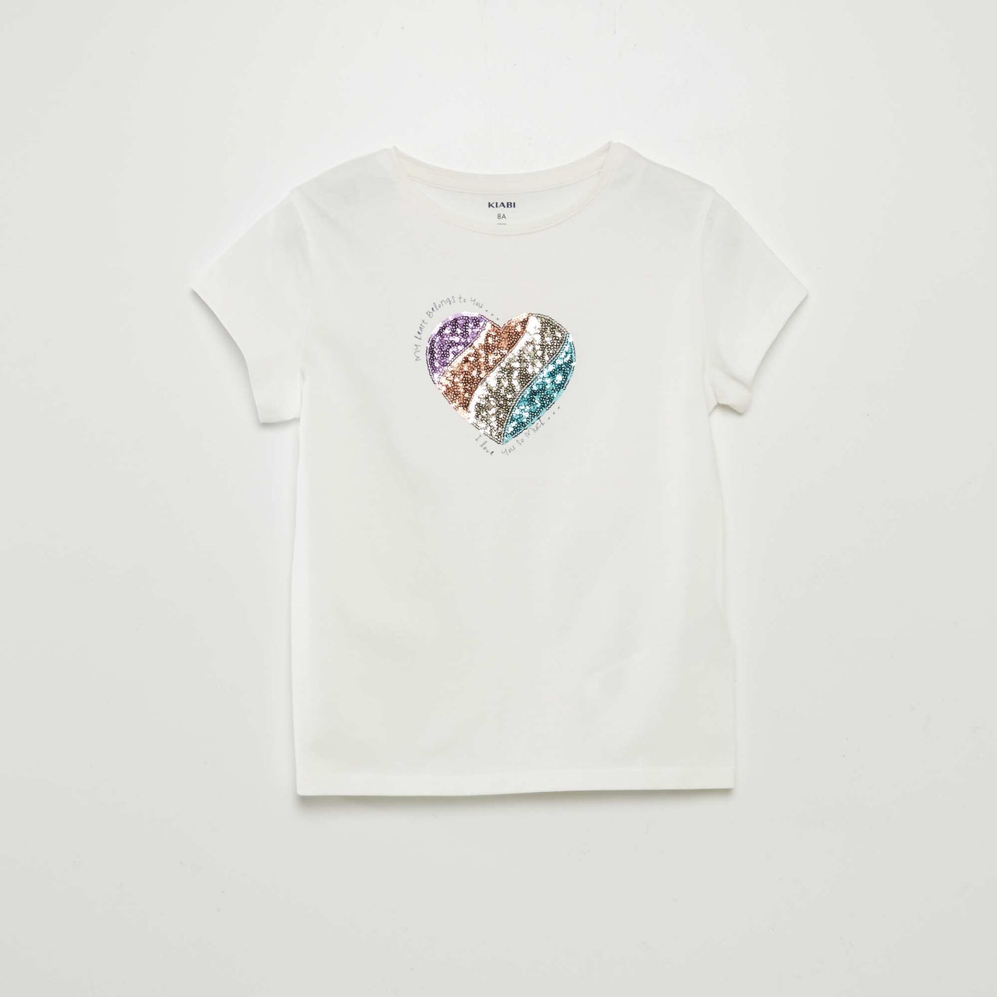 T-shirt with decorative print WHITE