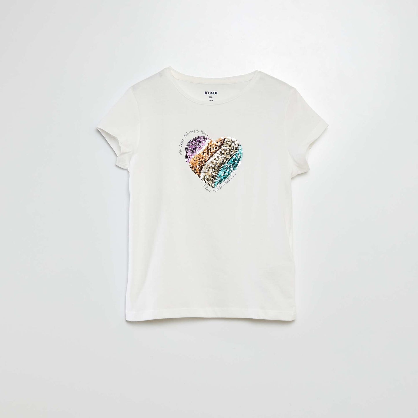 T-shirt with decorative print WHITE