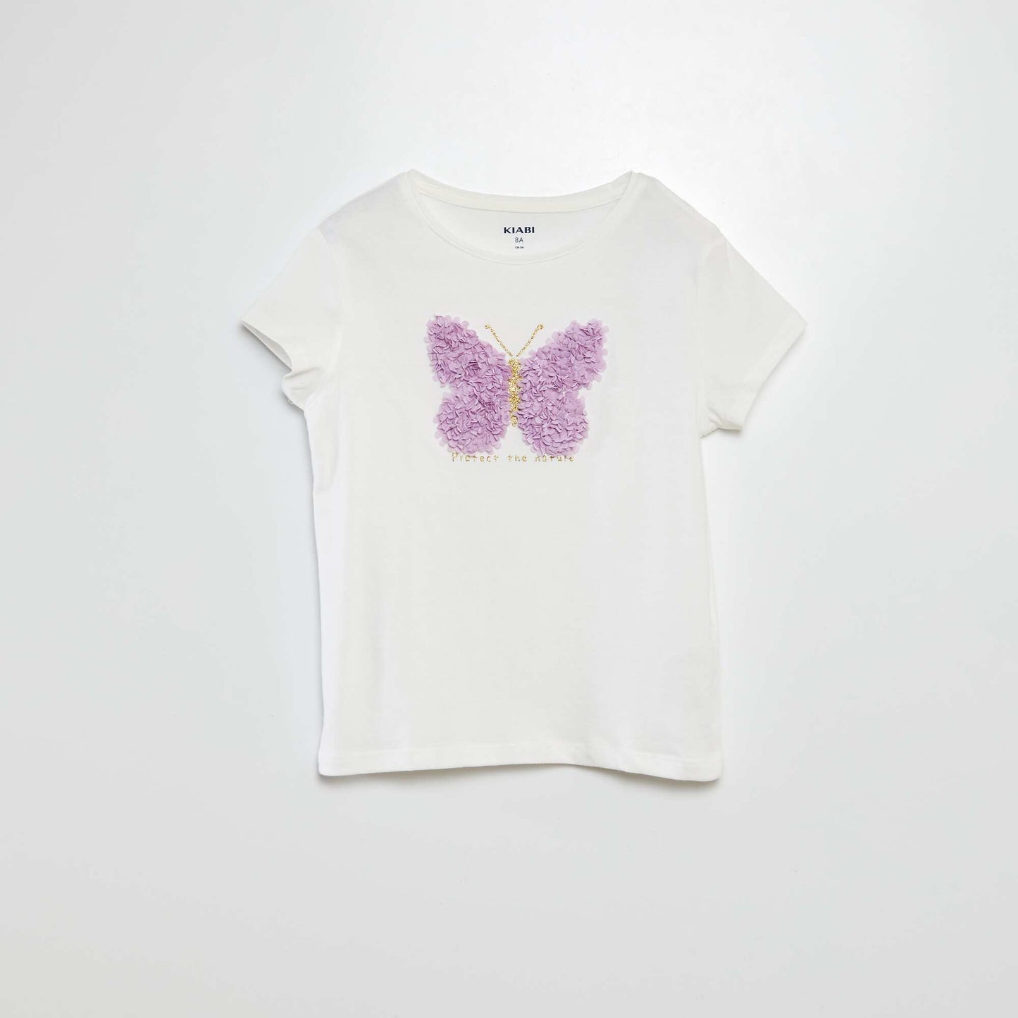 T-shirt with decorative print WHITE