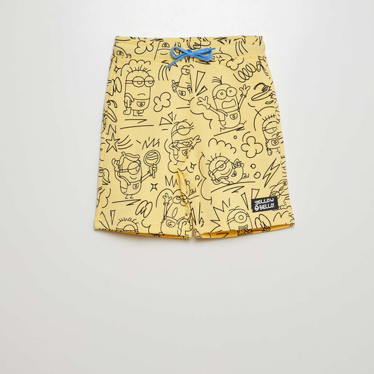 Minions sweatshirt fabric shorts YELLOW