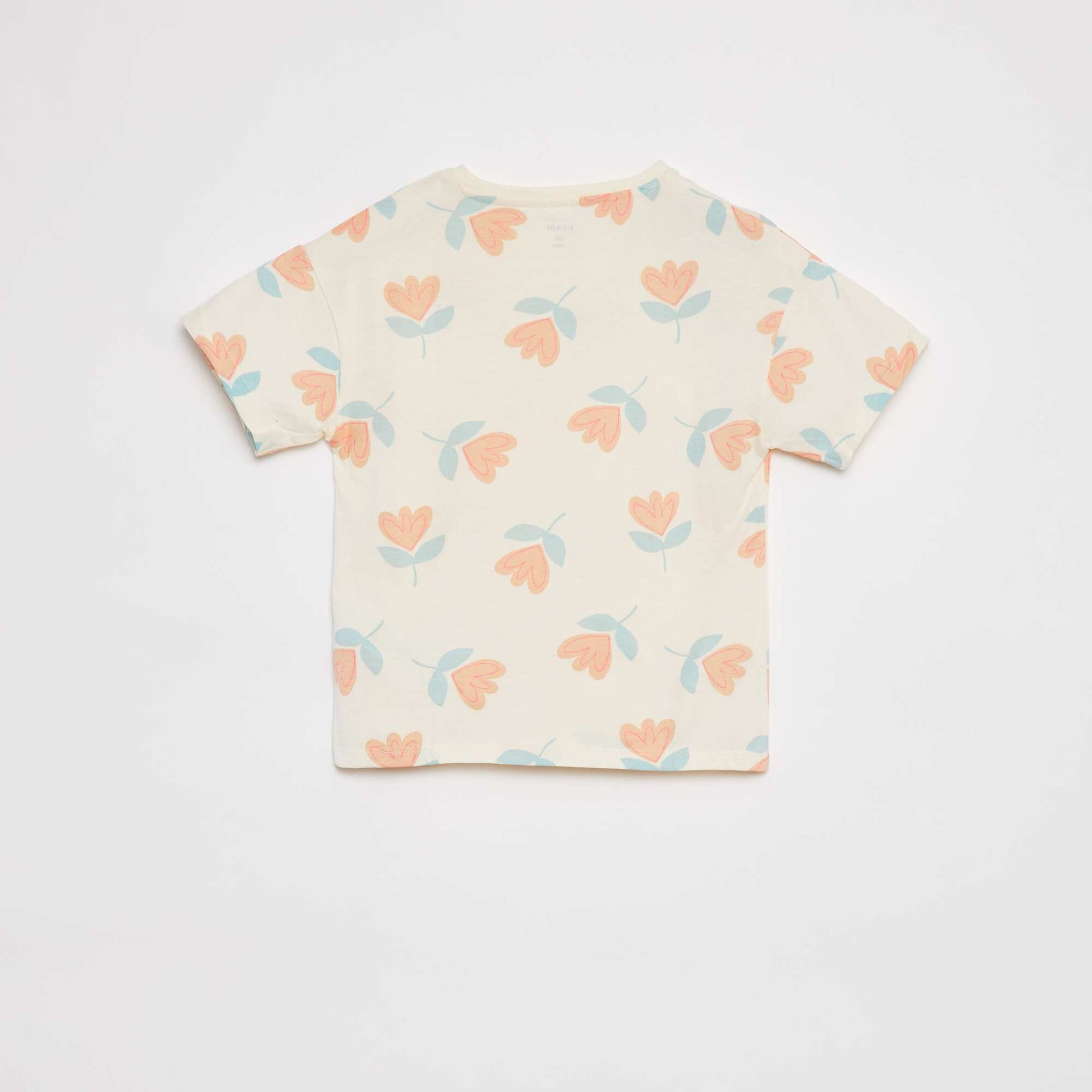 Short-sleeved printed T-shirt WHITE
