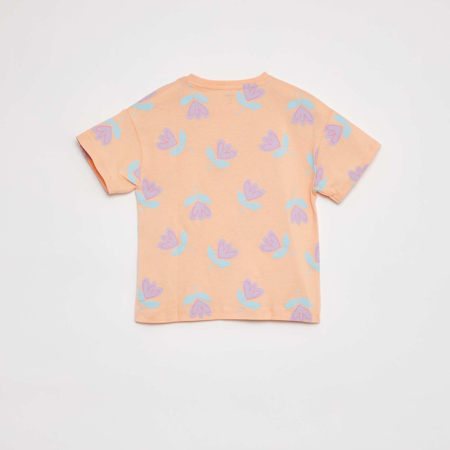 Short-sleeved printed T-shirt ORANGE