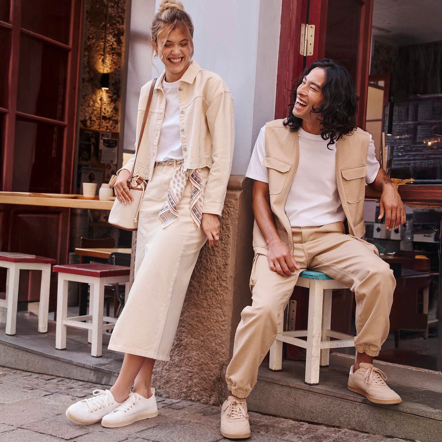 Multi-pocket trousers BEIGE