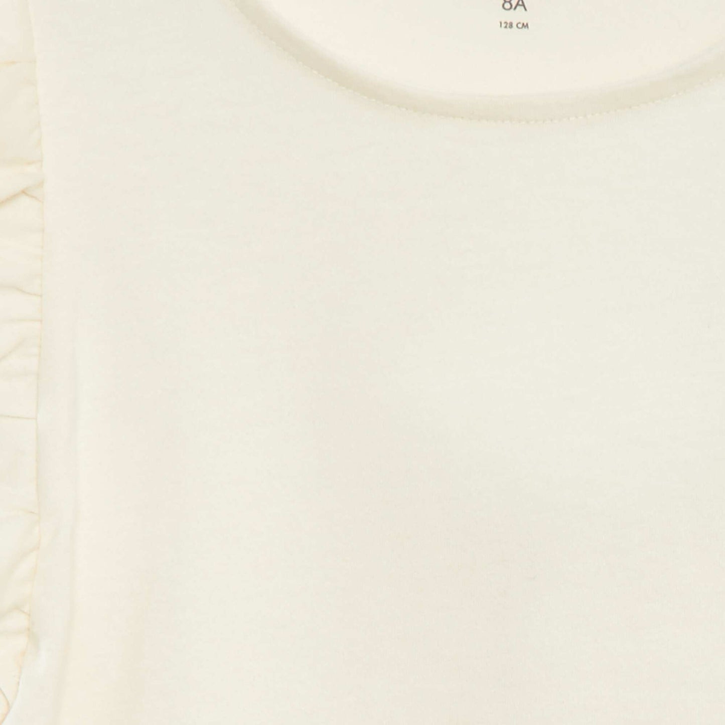 T-shirt with short ruffled sleeves WHITE