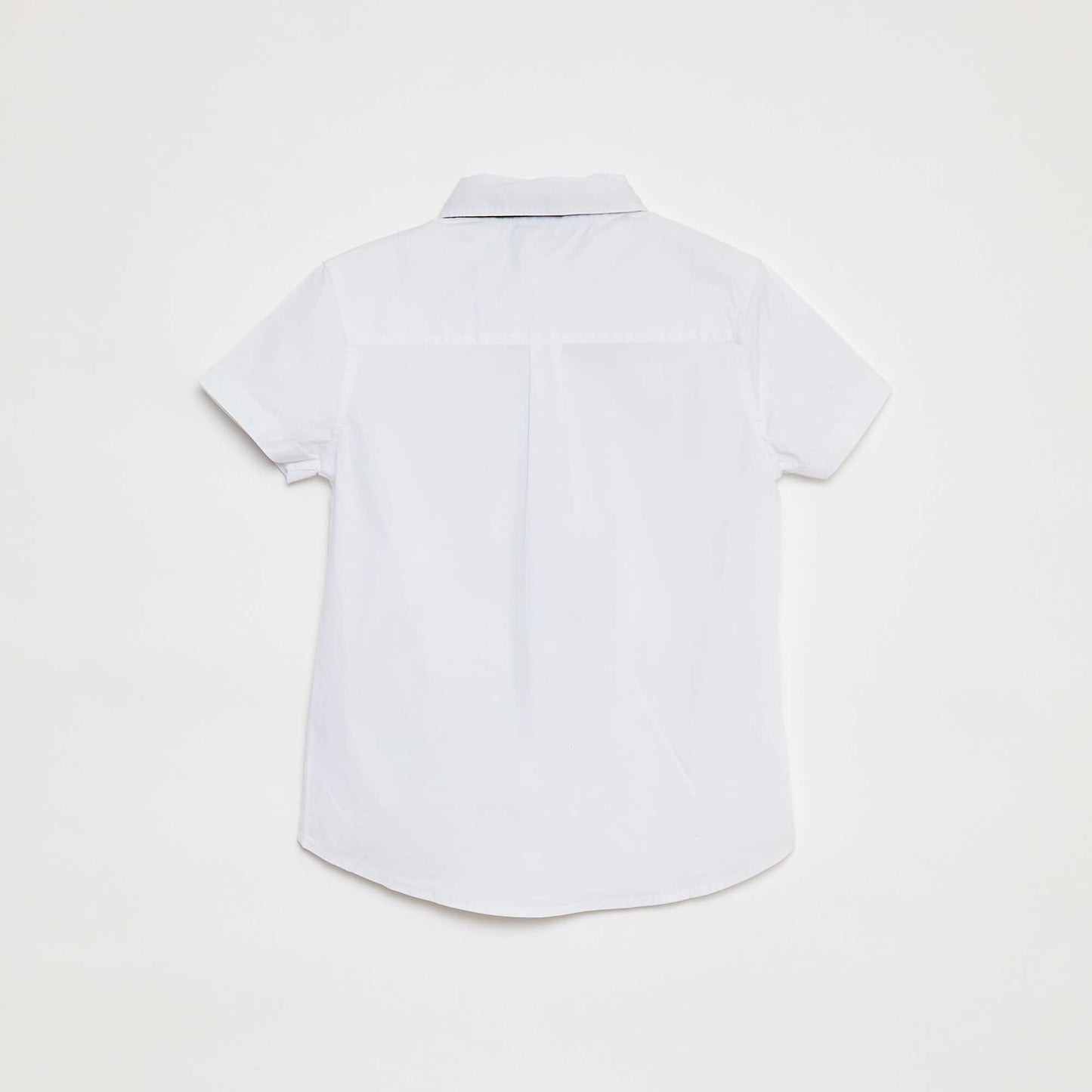Short-sleeved shirt with tie WHITE