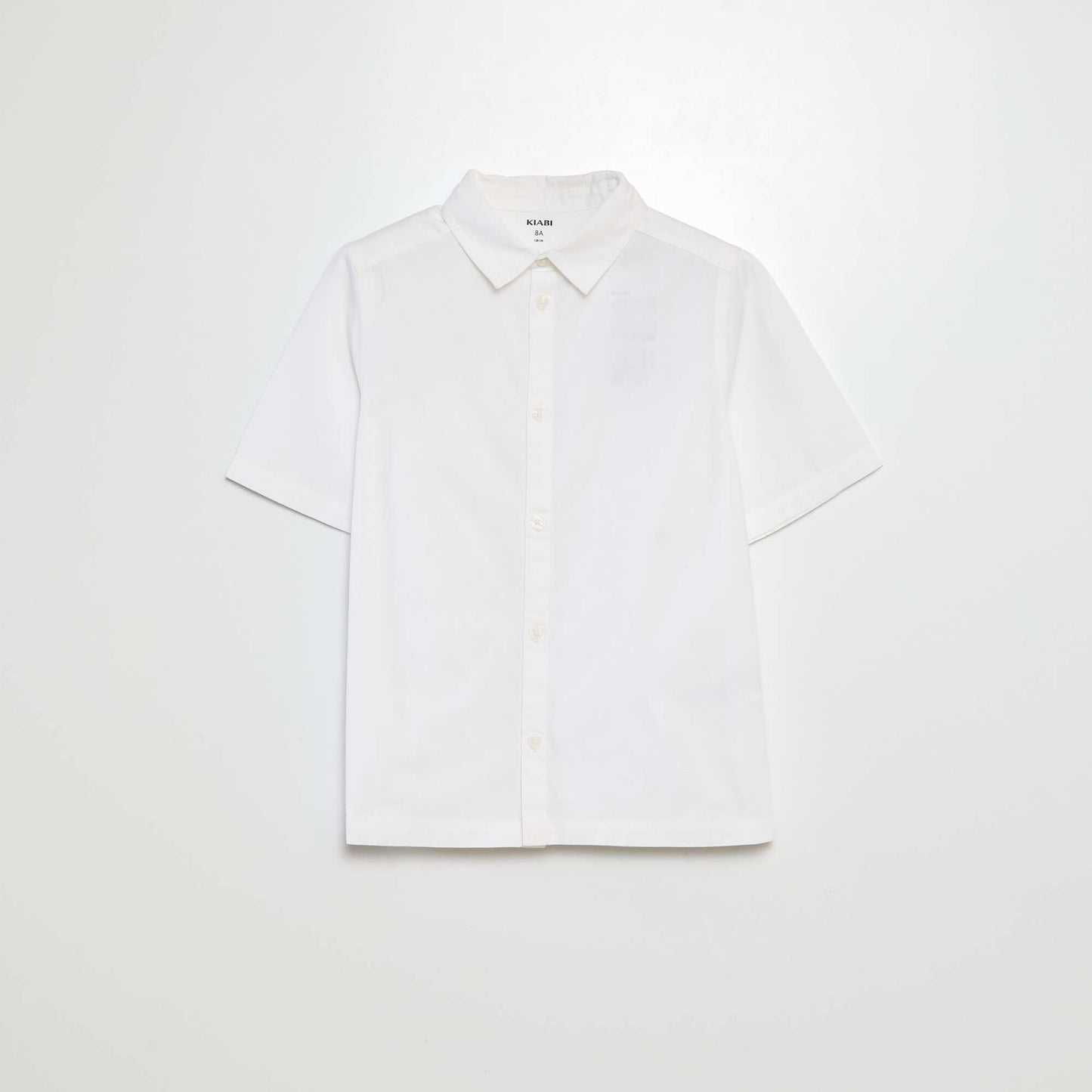 Short-sleeved poplin shirt WHITE