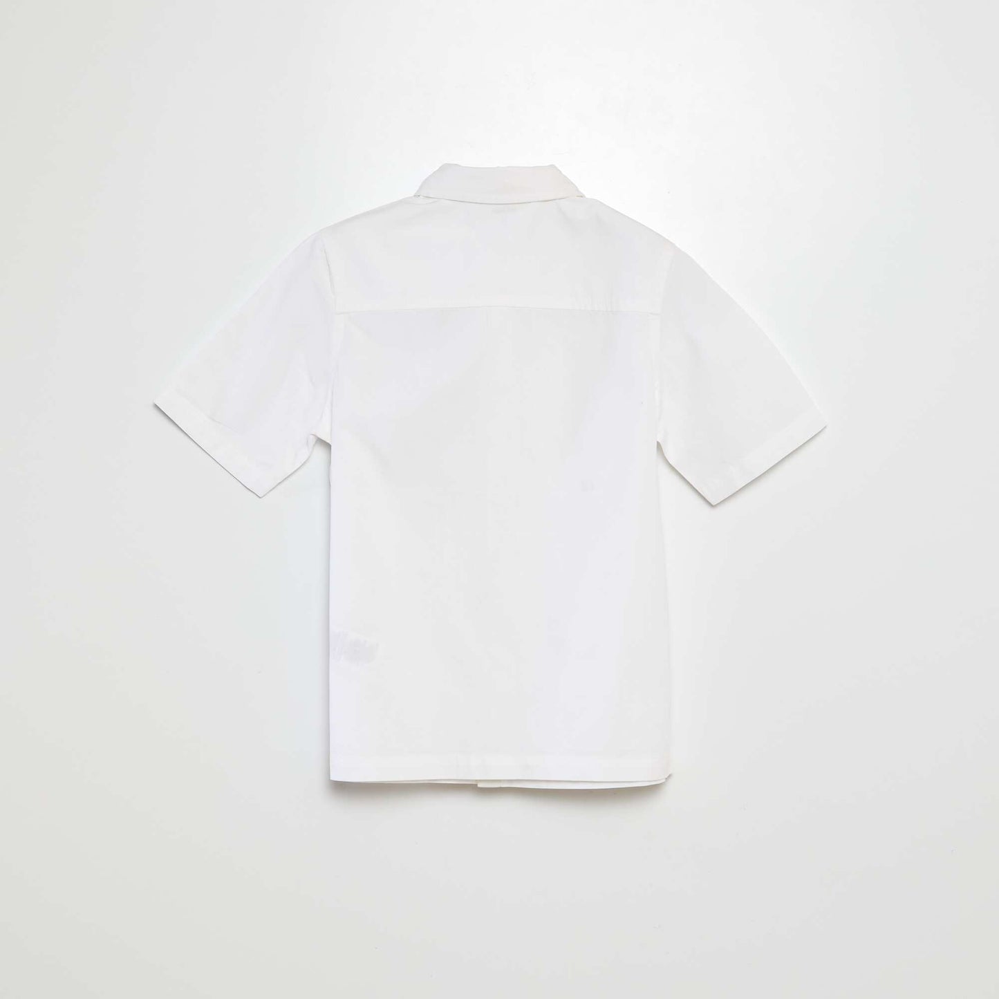 Short-sleeved poplin shirt WHITE