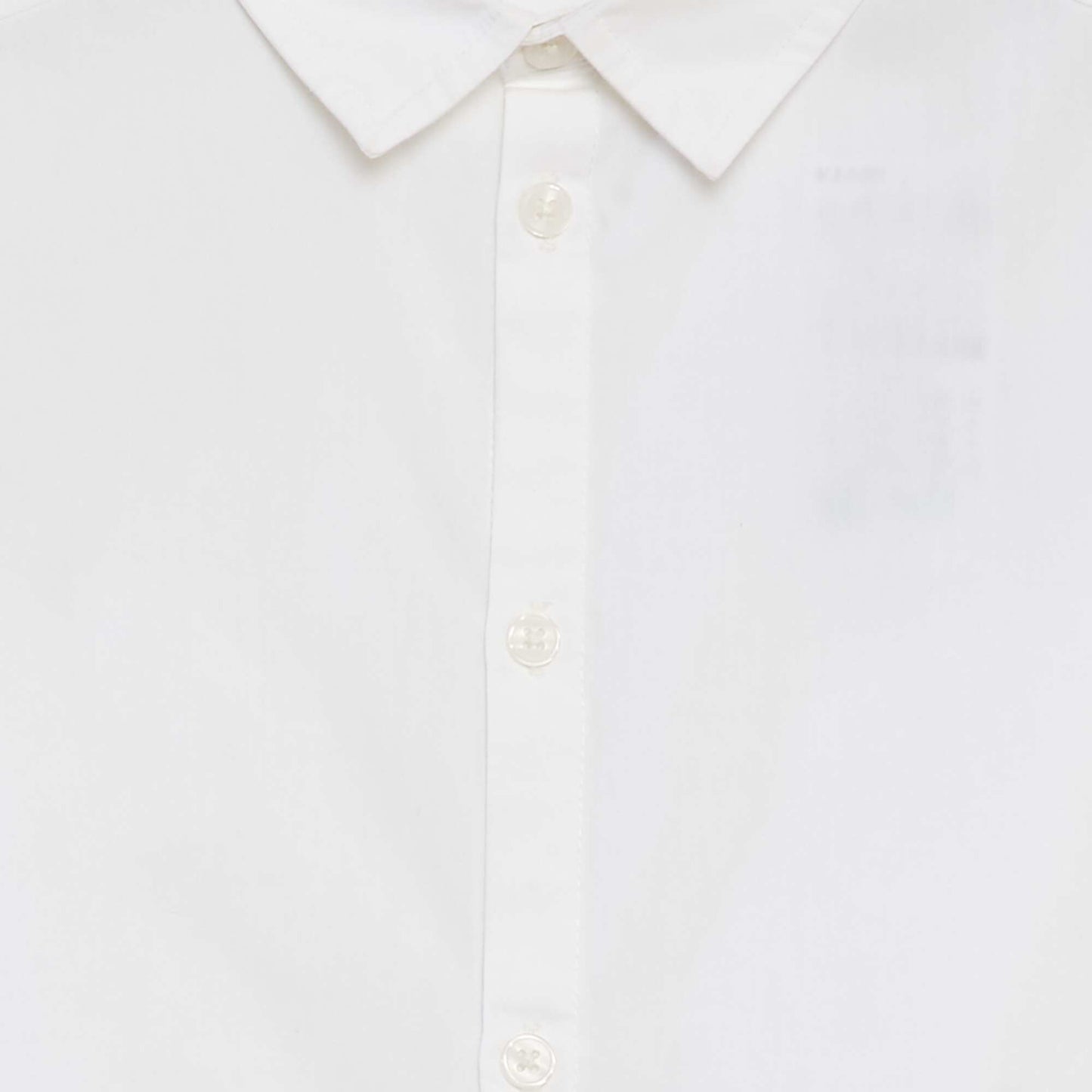 Short-sleeved poplin shirt WHITE