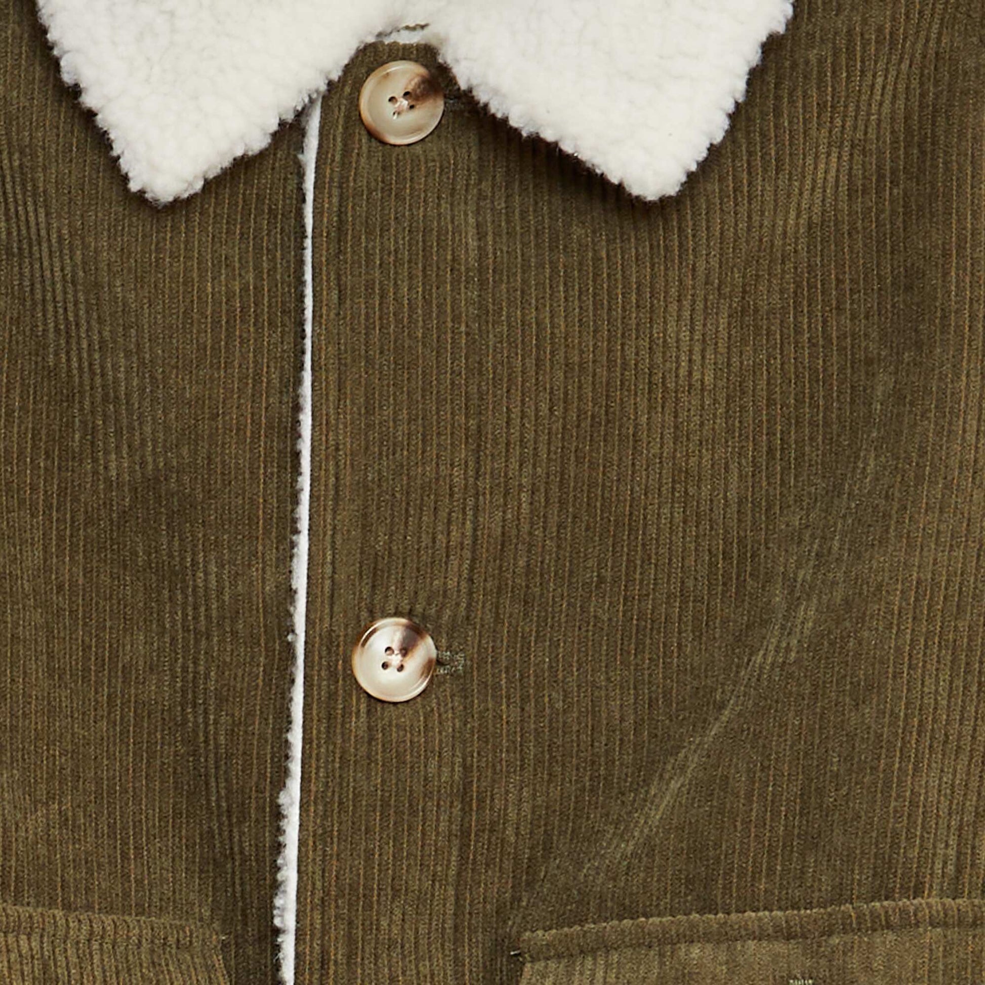 Sherpa-Lined Corduroy Jacket KHAKI