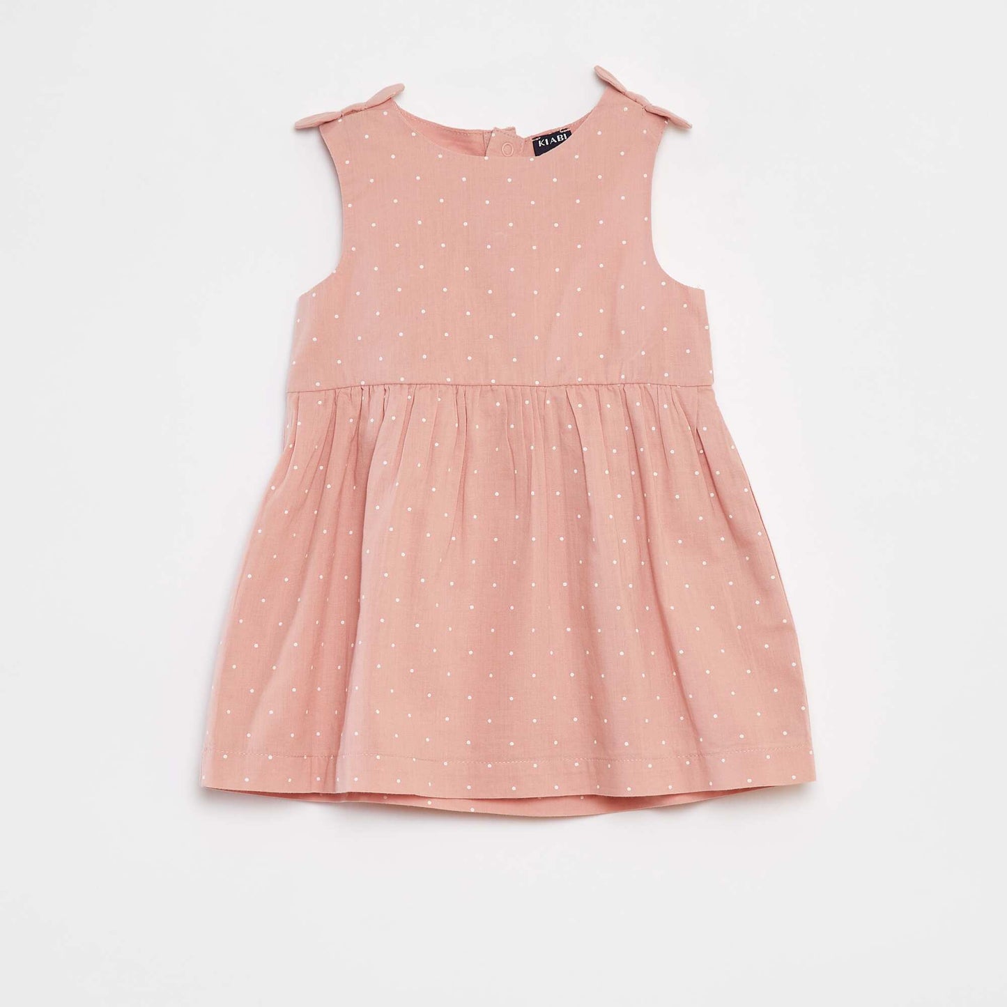 فستان فوال قطني بدون أكمام فستان قطني من الفوال وردي