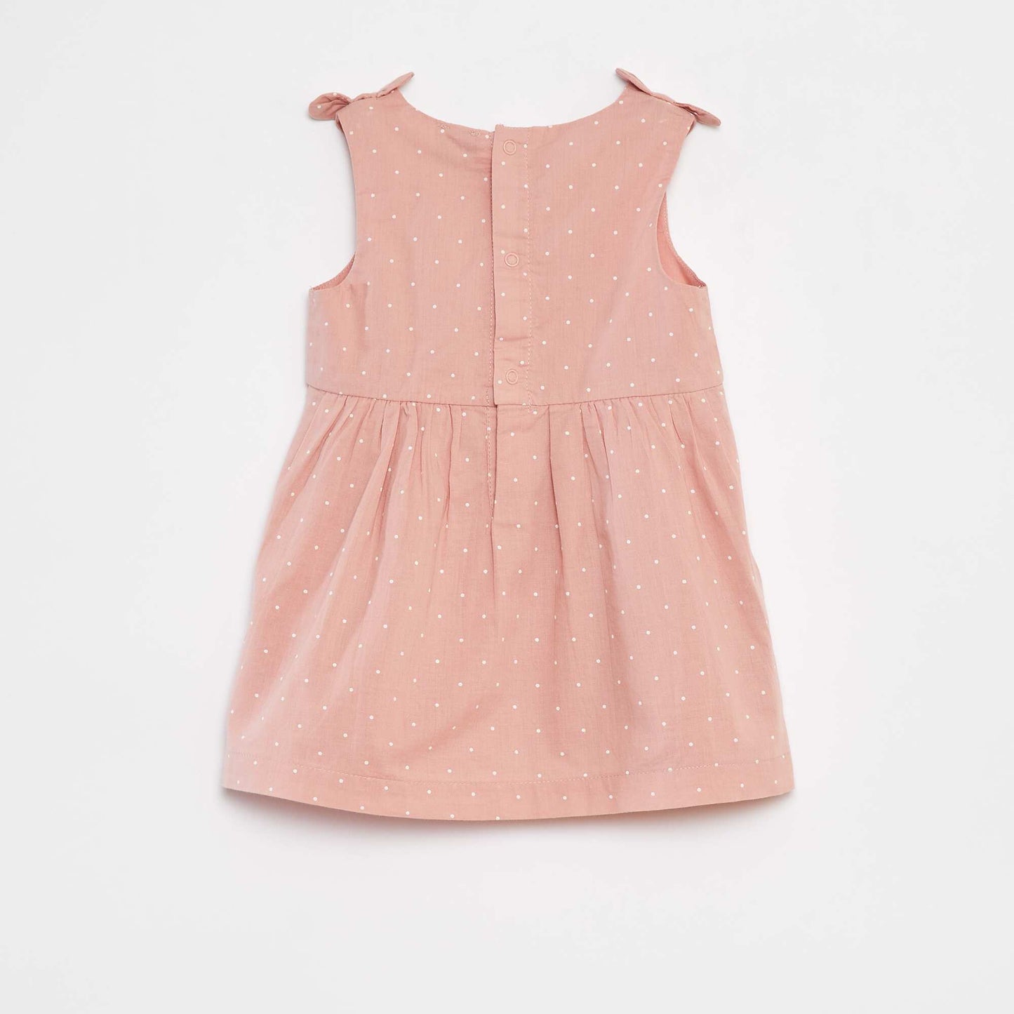 فستان فوال قطني بدون أكمام فستان قطني من الفوال وردي