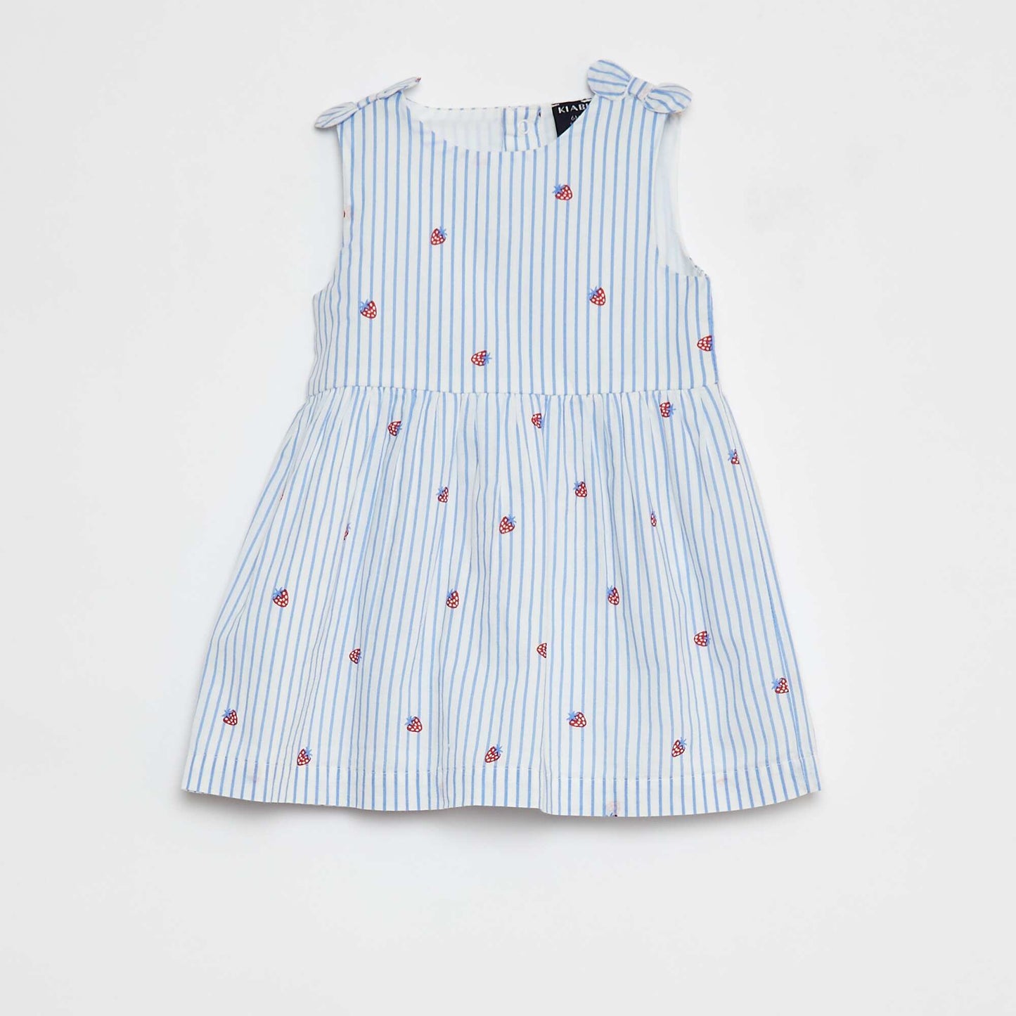 فستان فوال قطني بدون أكمام من القطن الأبيض