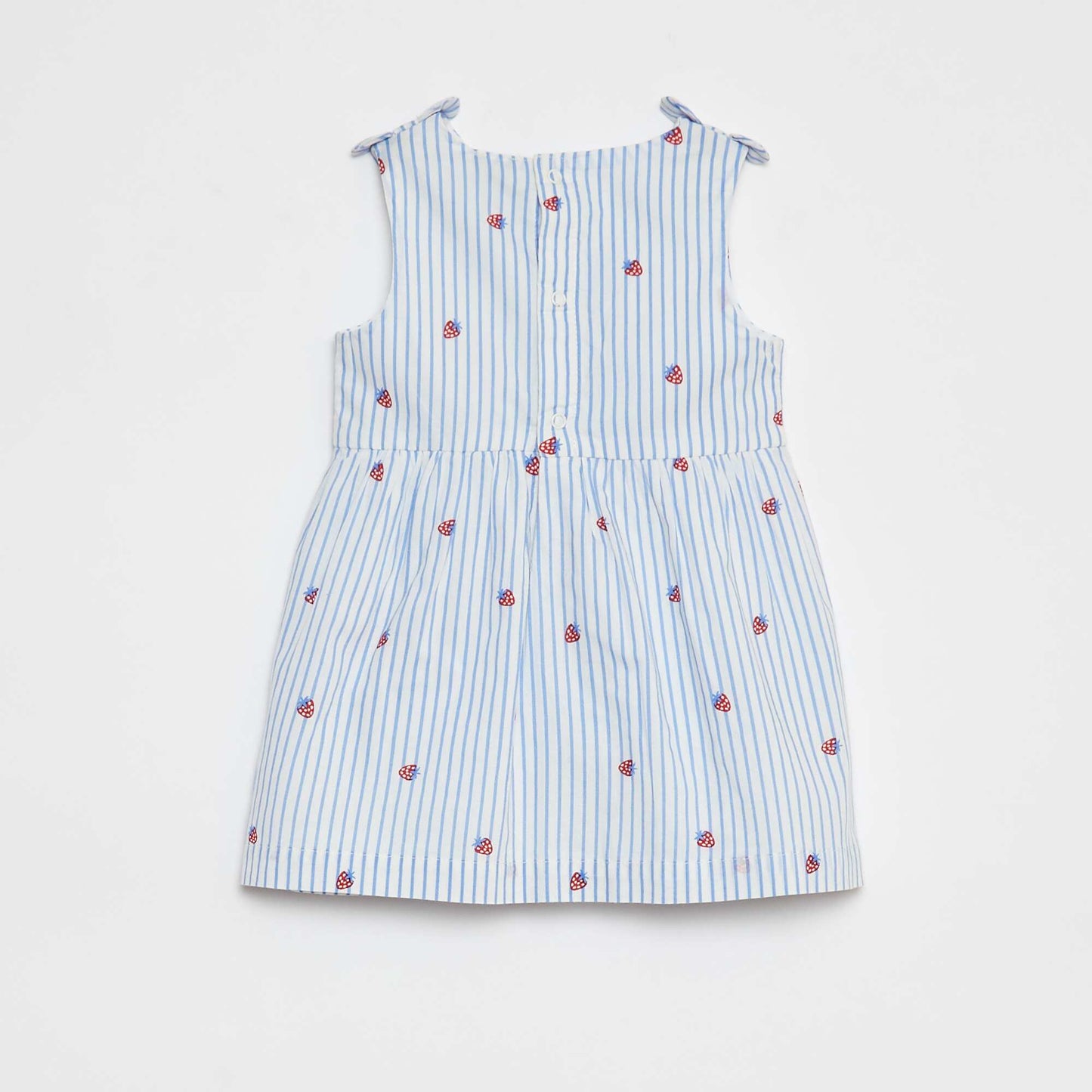 فستان فوال قطني بدون أكمام من القطن الأبيض