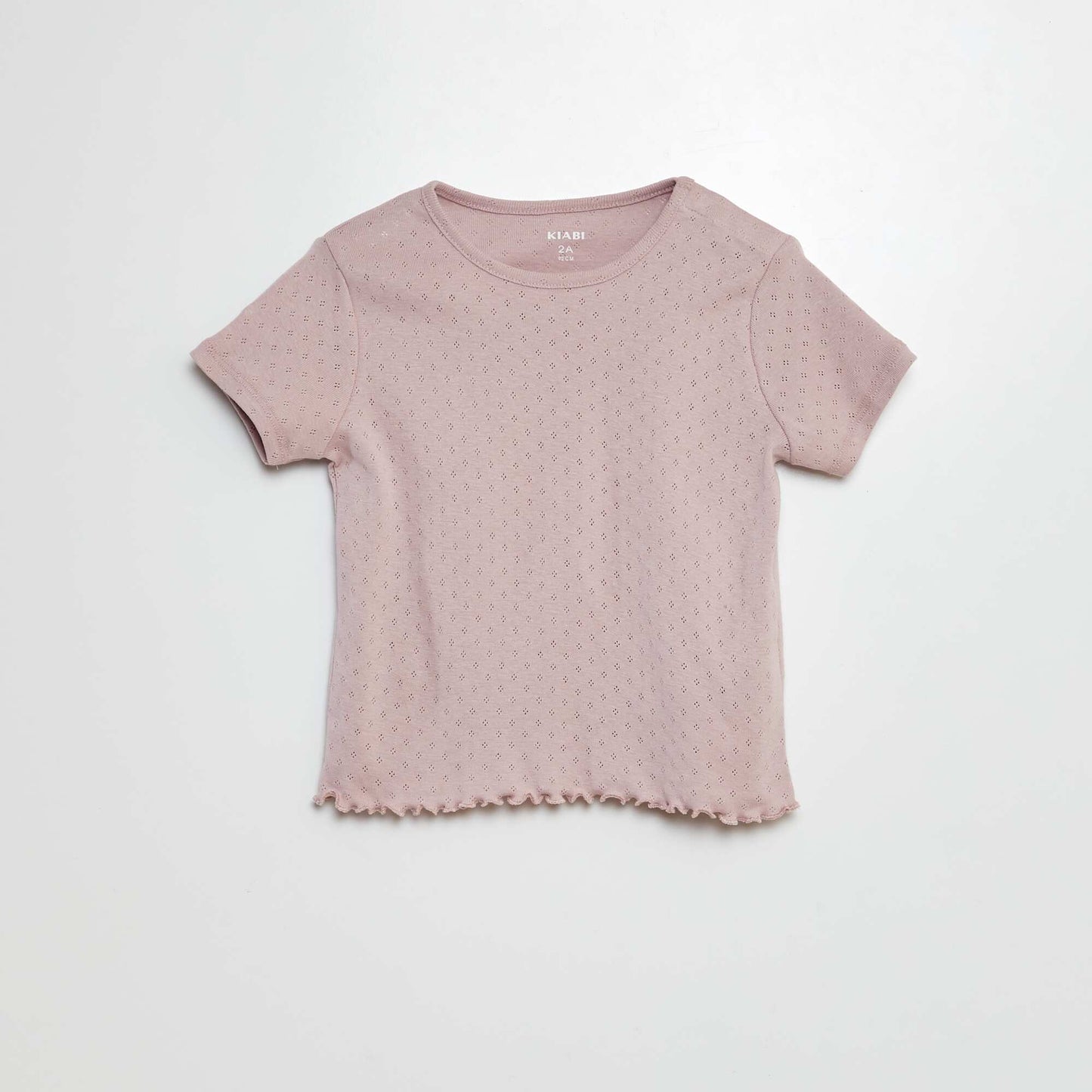 Pointelle T-shirt + shorts pyjamas - 2-piece set PURPLE