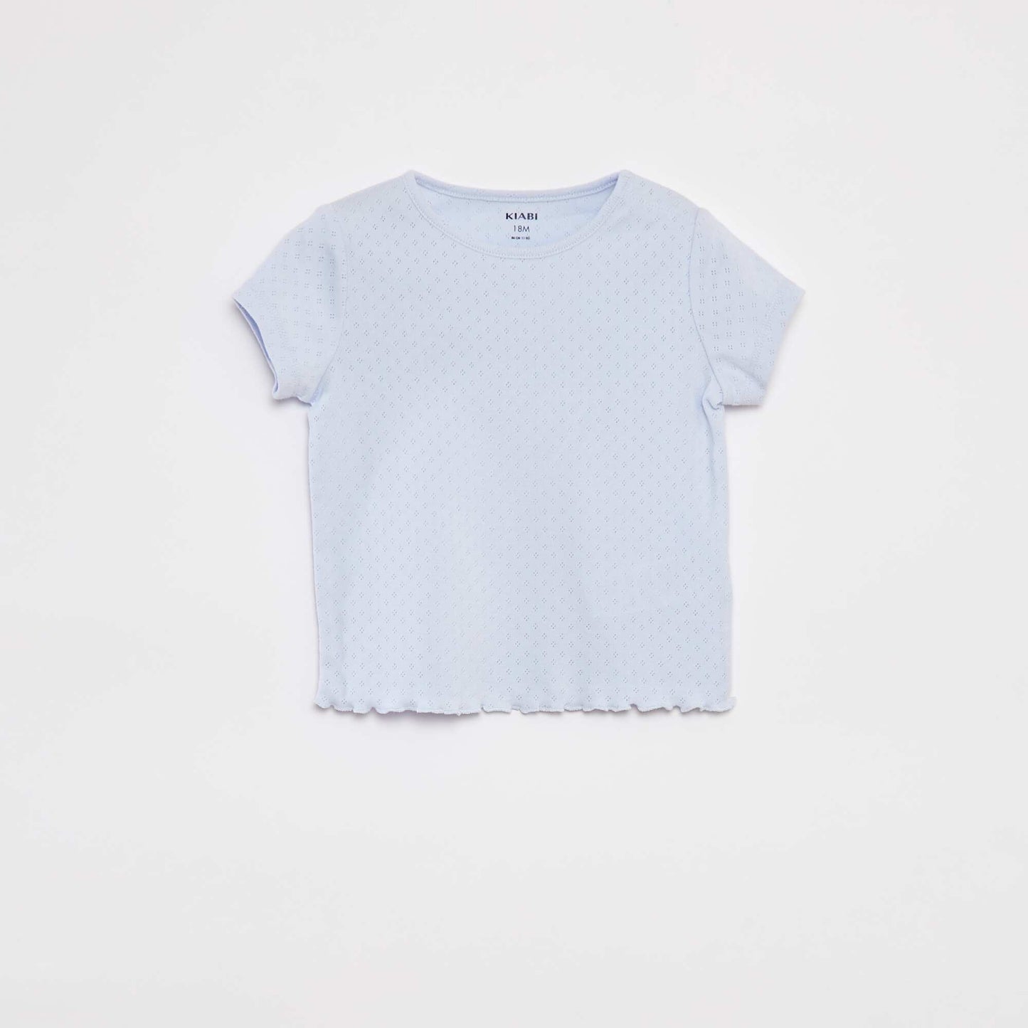 Pointelle T-shirt + shorts pyjamas - 2-piece set BLUE